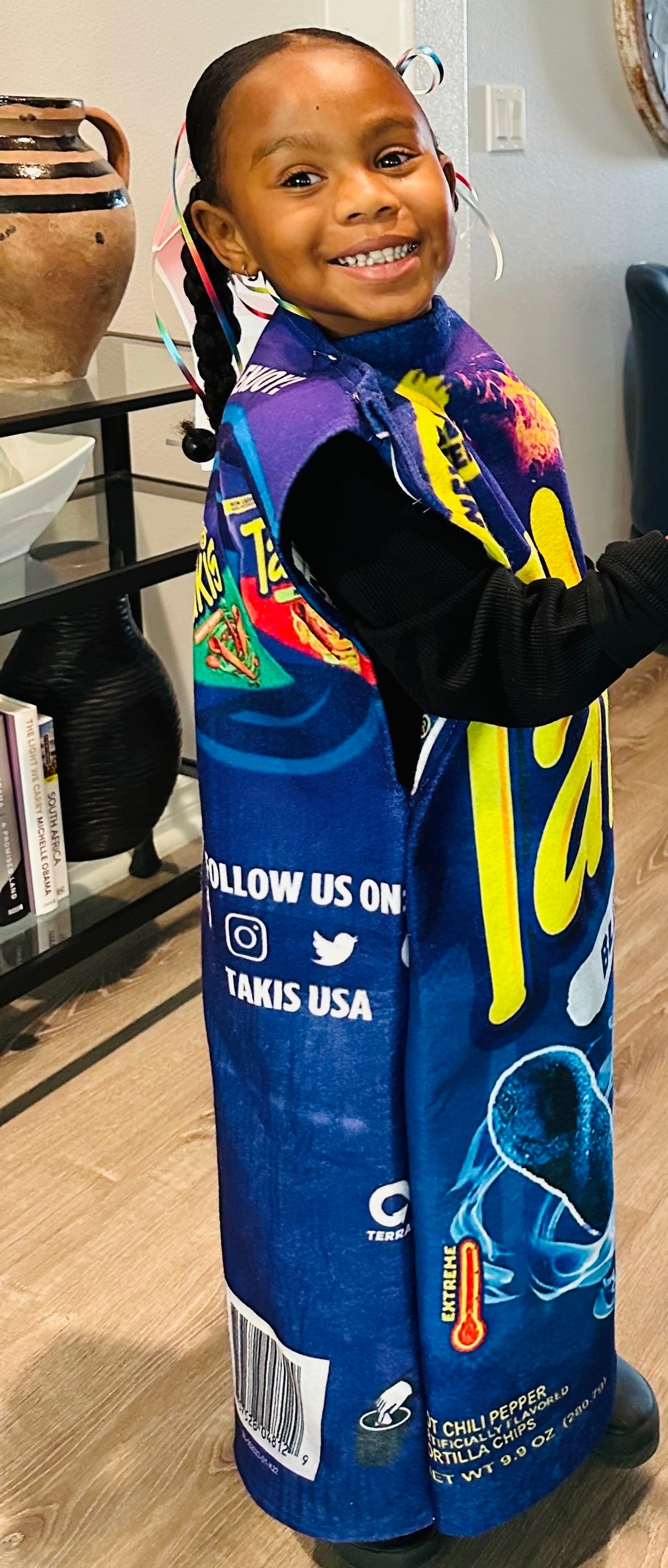 Blue Heat Takis Costume โ One Size Fits Most Children