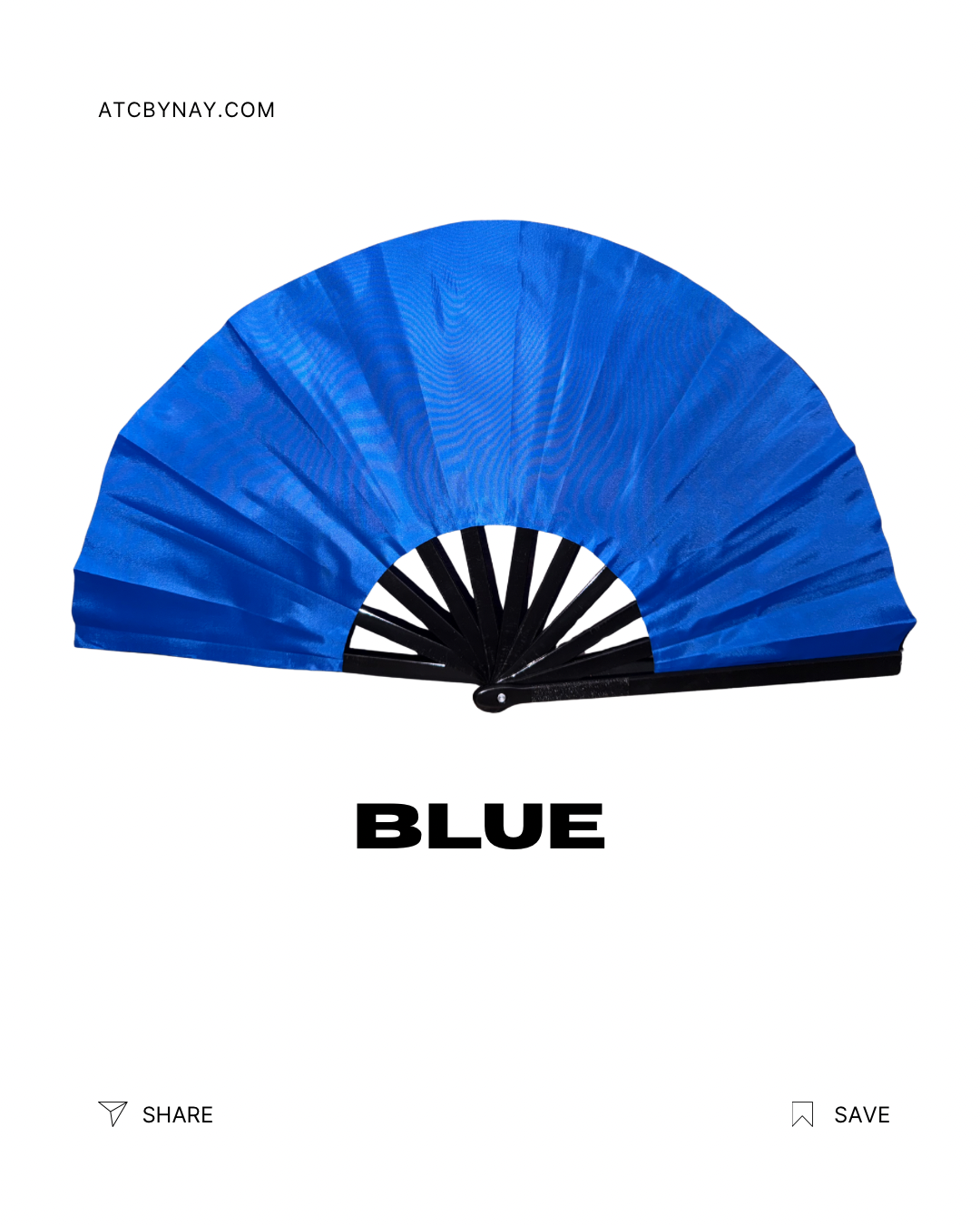 13 inch Clack fan Solid Colors