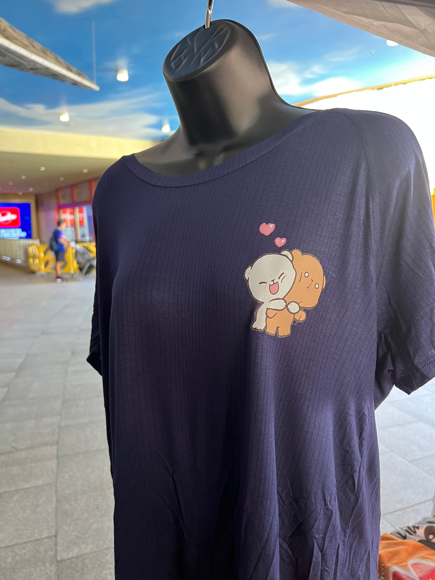 T-shirt with Hugging Teddy Bears Graphic Design