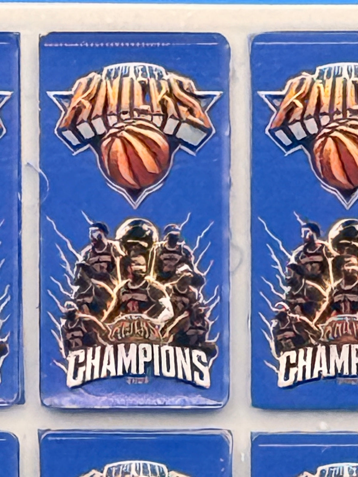 Blue & Orange Basketball Custom Resin Domino Set
