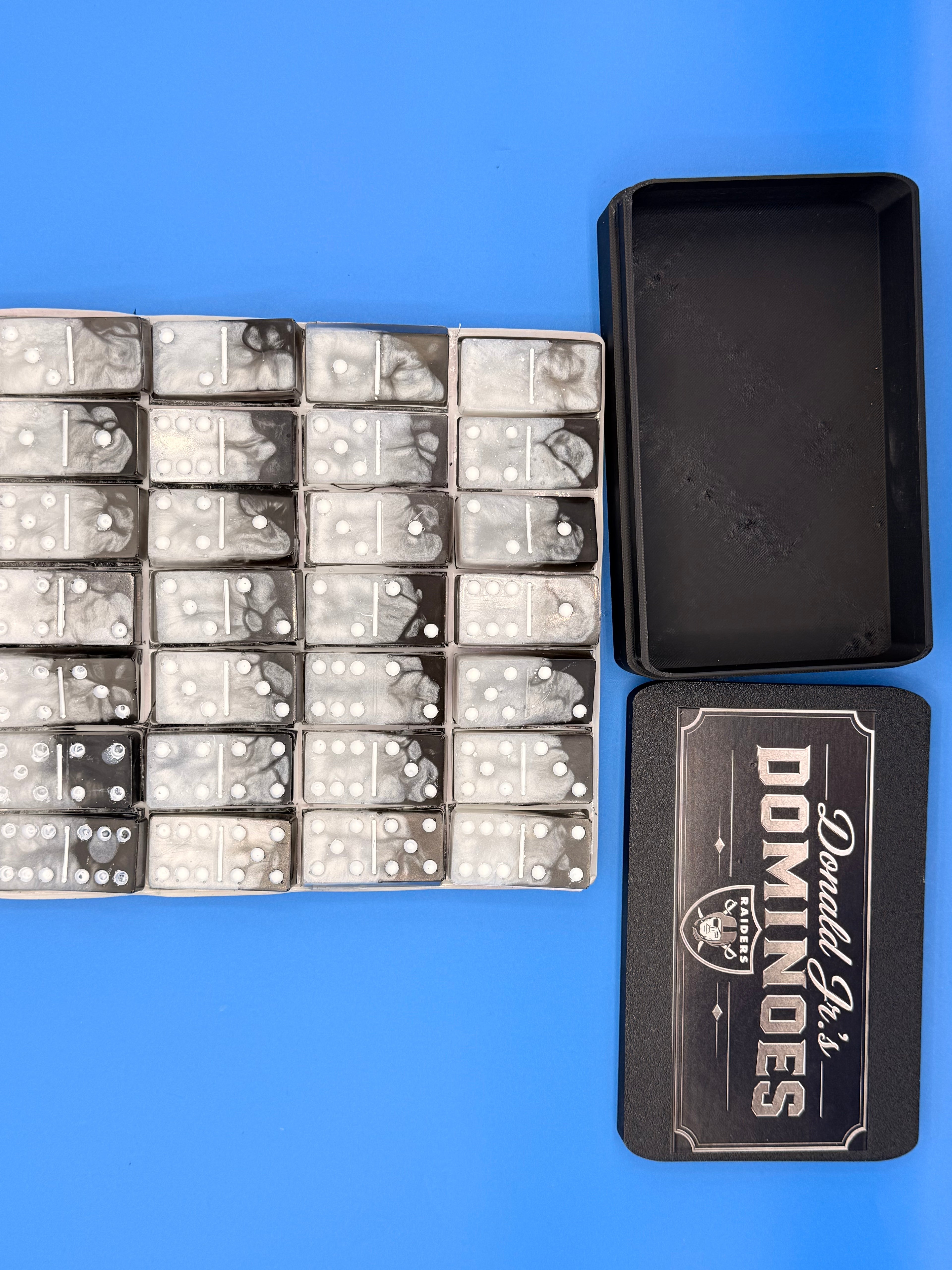 Custom Raiders-Inspired Dominoes Set