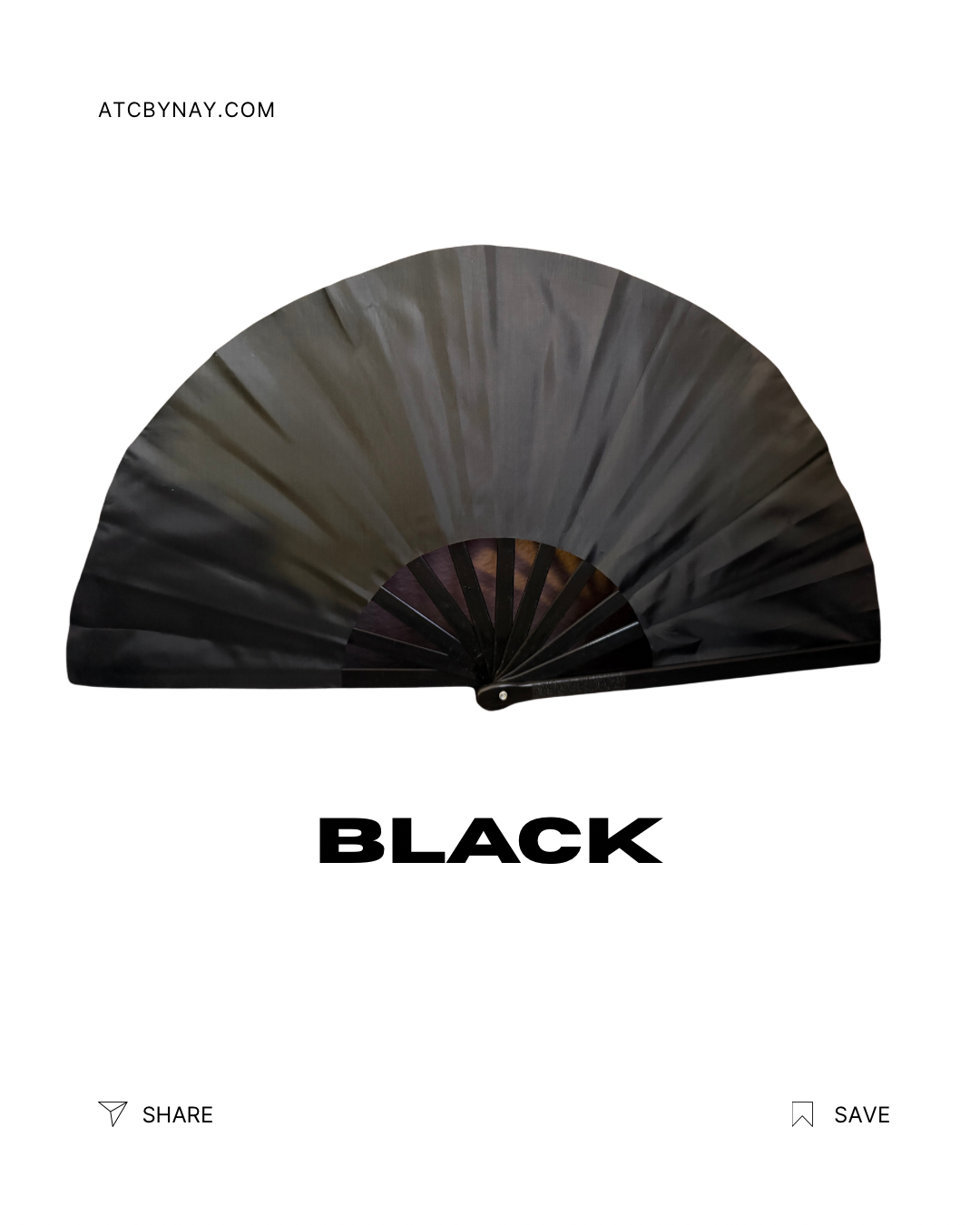 13 inch Clack fan Solid Colors