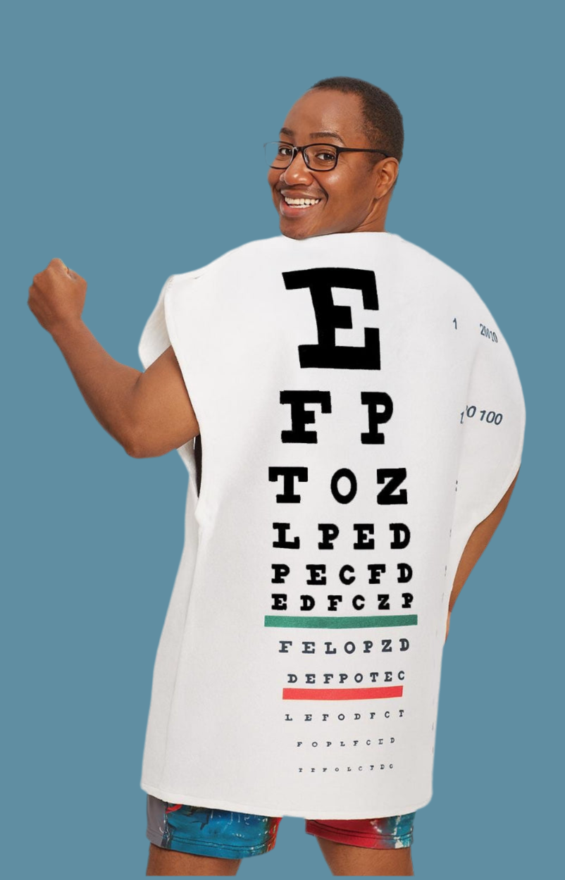 Eye chart Costume One size Fits Most Adults