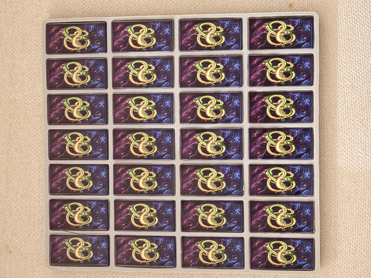 Purple & Gold Anime-Inspired Custom Resin Domino Set
