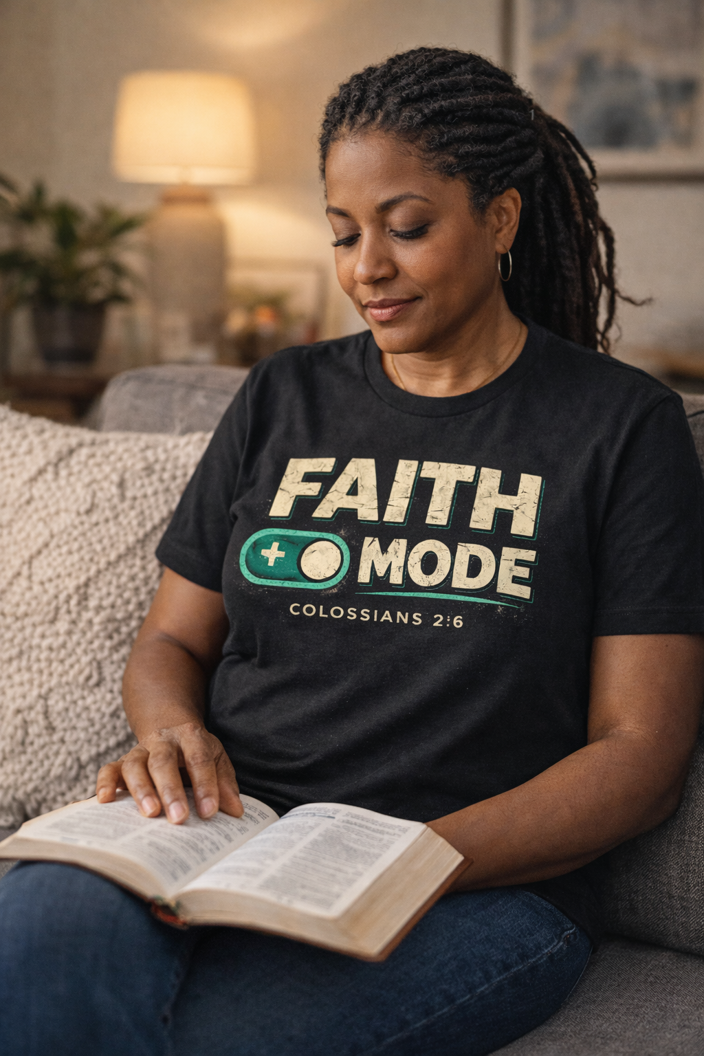 Faith Mode Christian T-Shirt – Colossians 2:6
