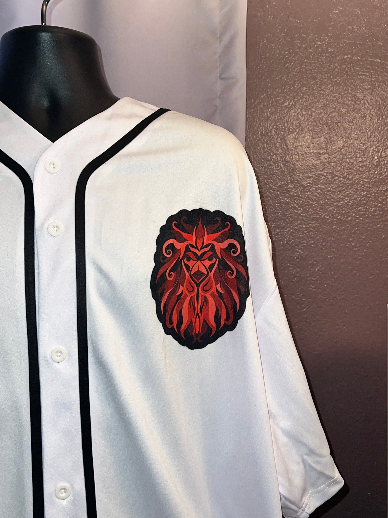 Baseball Button Down Jersey with Custom Zodiac Sign Design