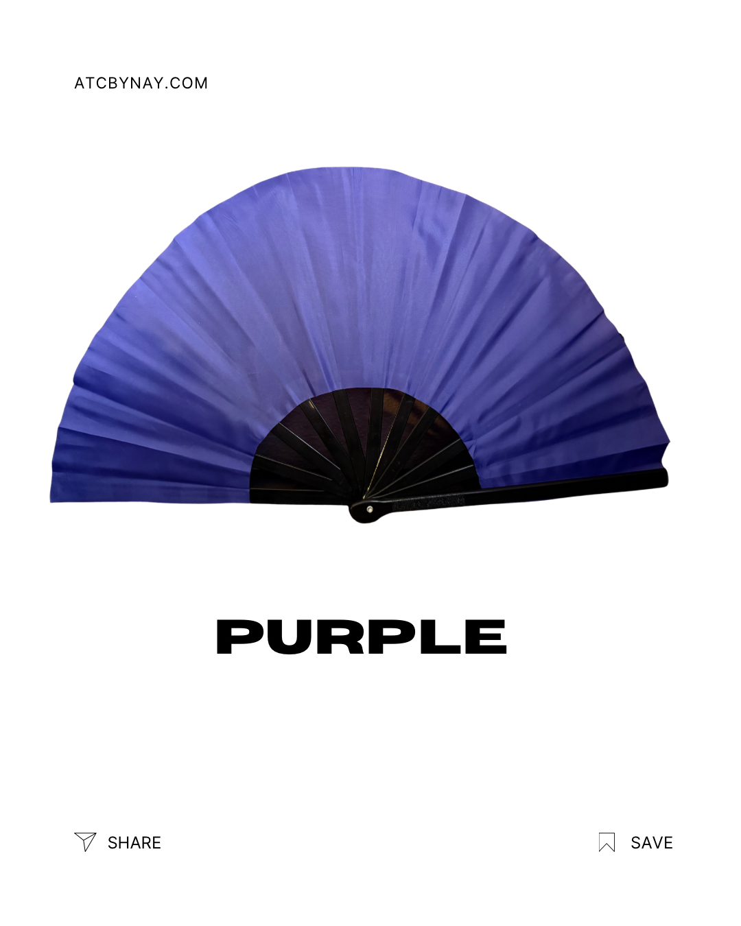 13 inch Clack fan Solid Colors