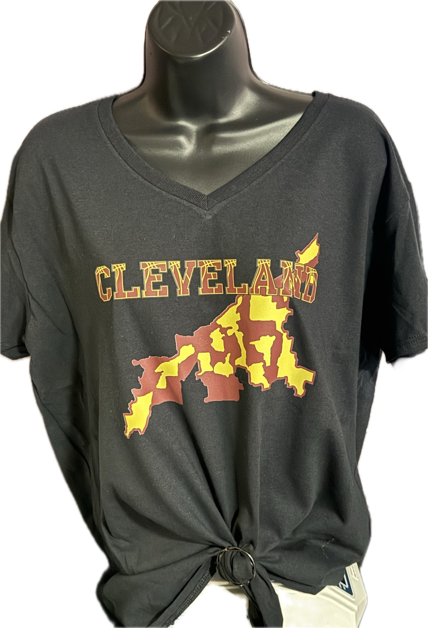 T-Shirt with Cleveland Map Design