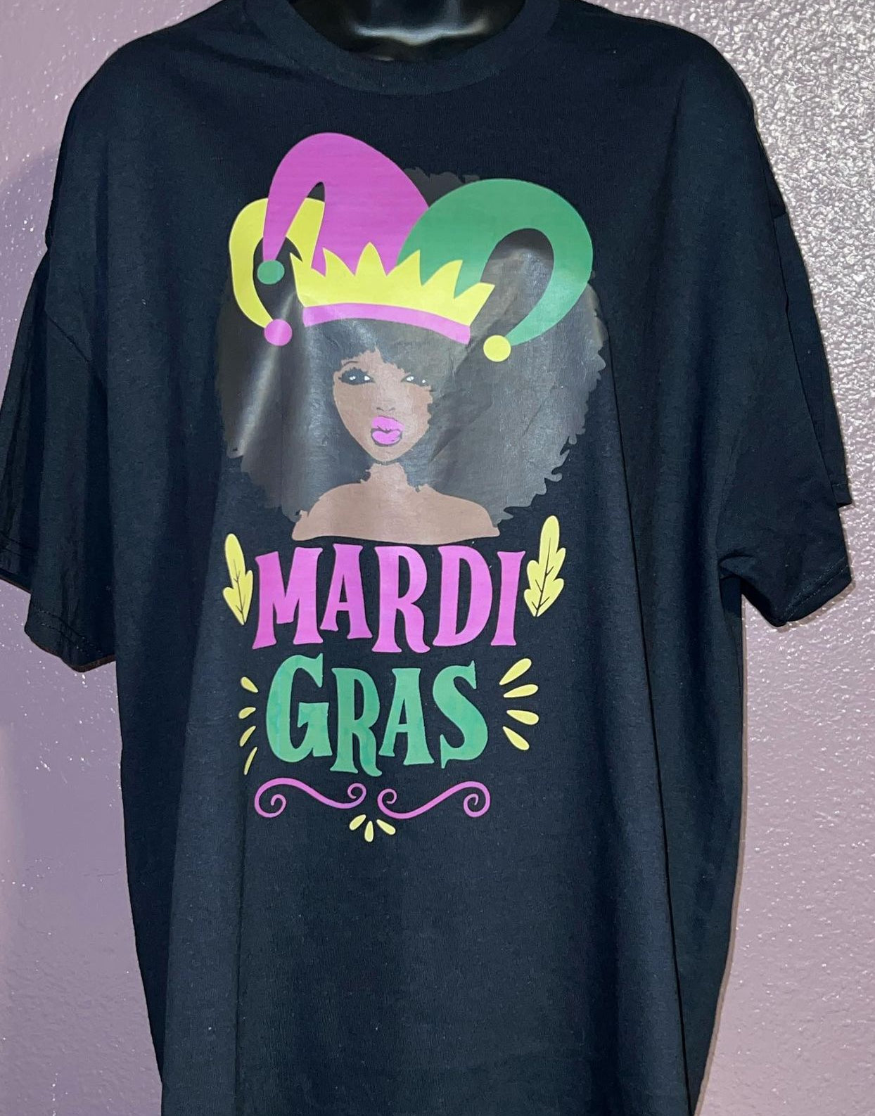 T-shirt with African American Mardi Gras Design