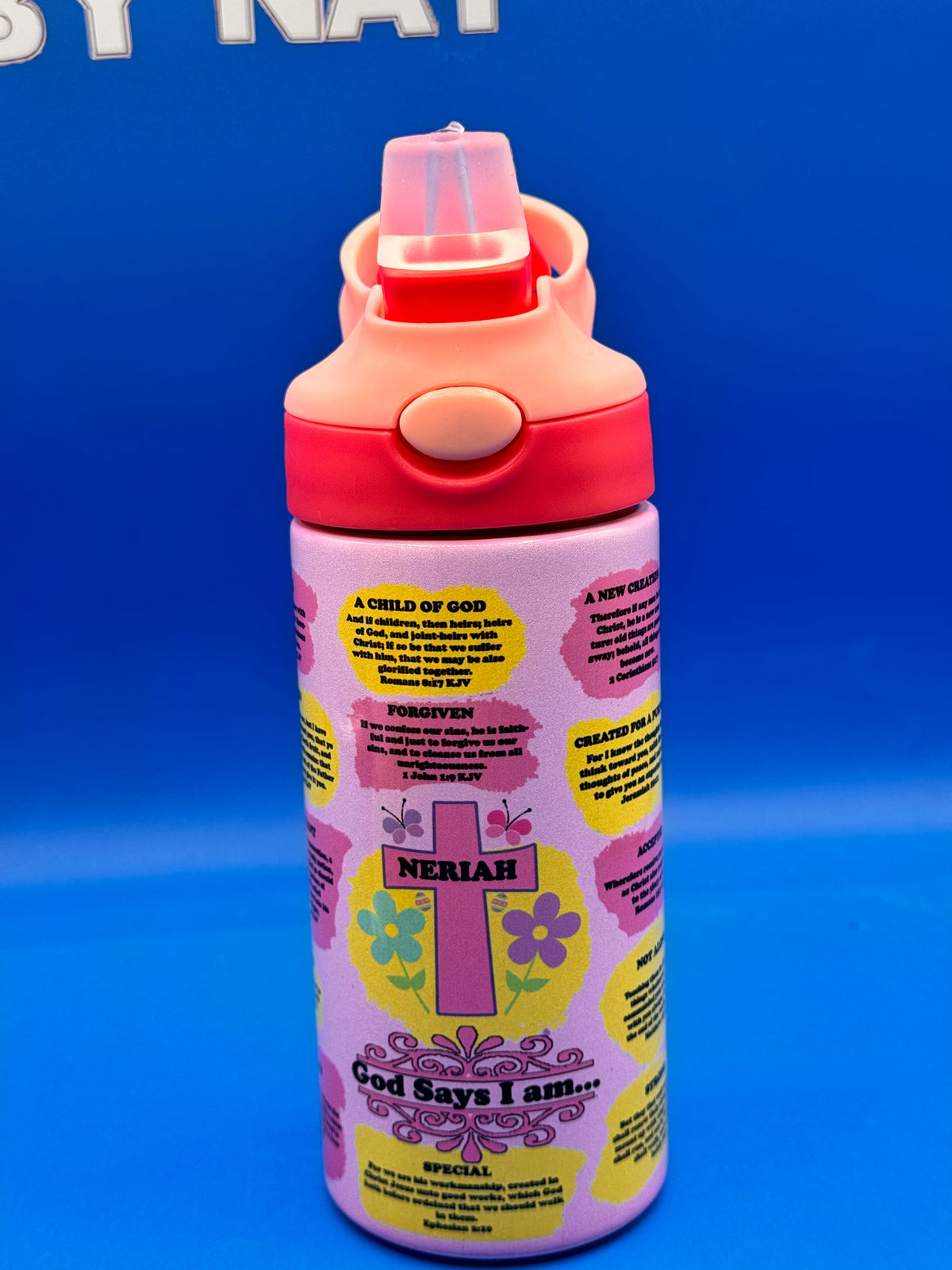 12 oz. Kids My Affirmation Water Bottle/Sippy Cup Kids Tumbler