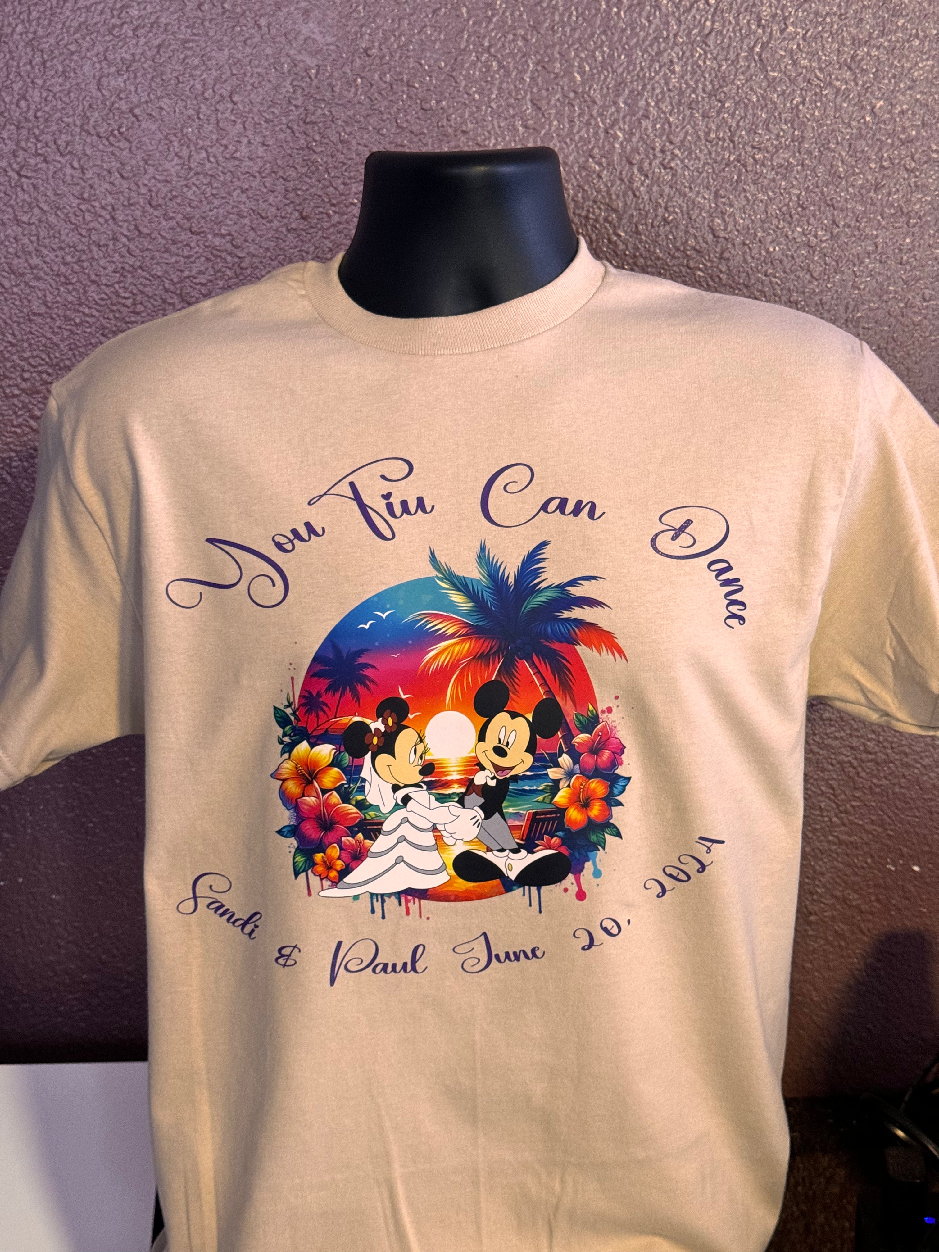 Custom Disney-Inspired Black T-Shirt | Personalized Character Silhouette Tee