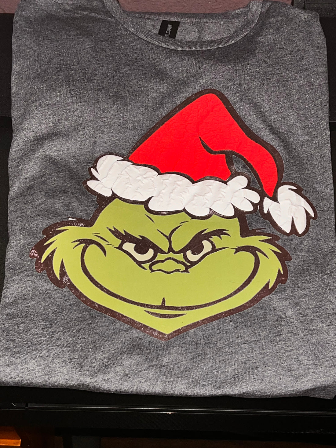 T-Shirt with 3D Puff Vinyl Grinch Design