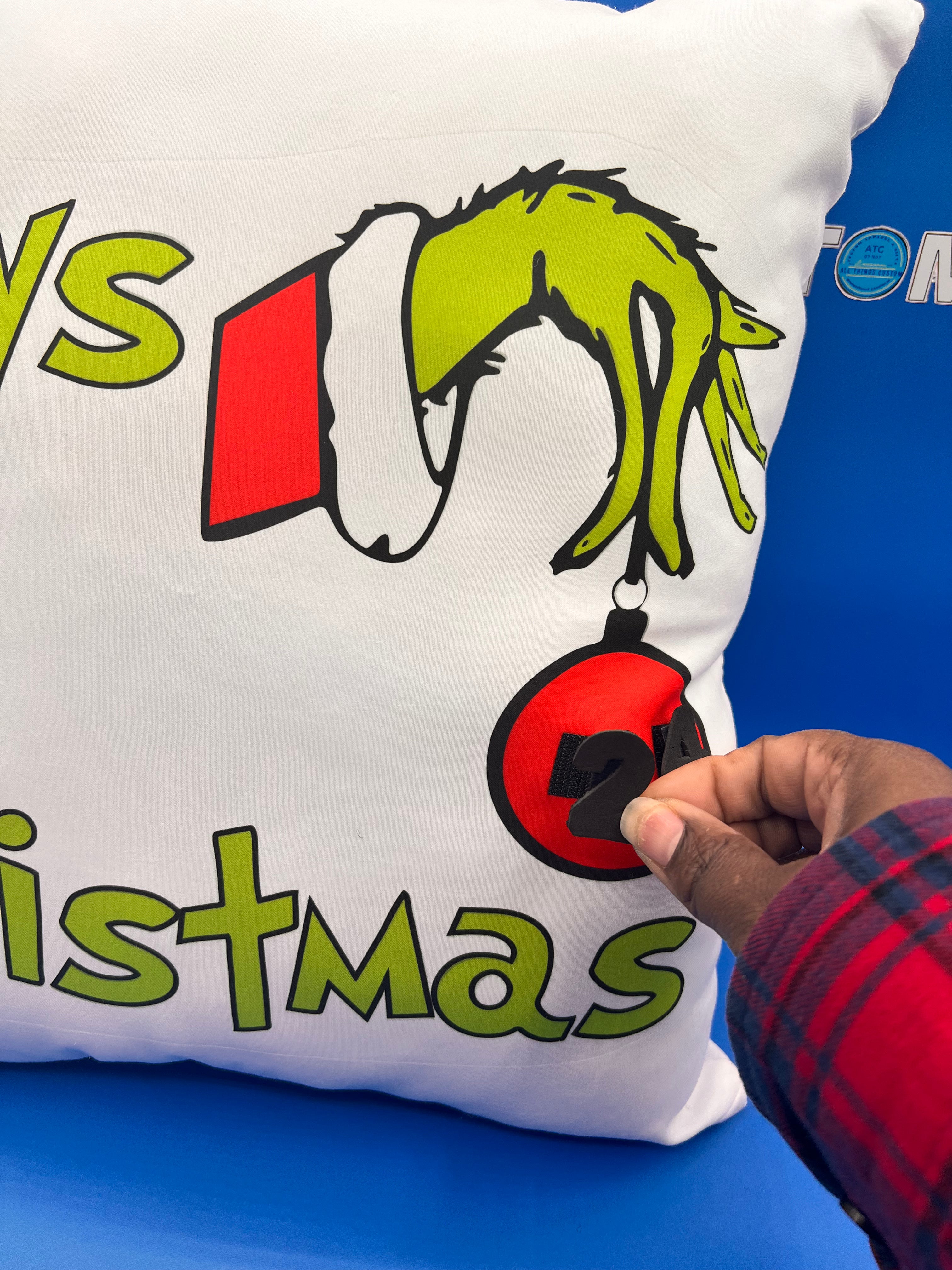 Enchanting Christmas Countdown Pillow