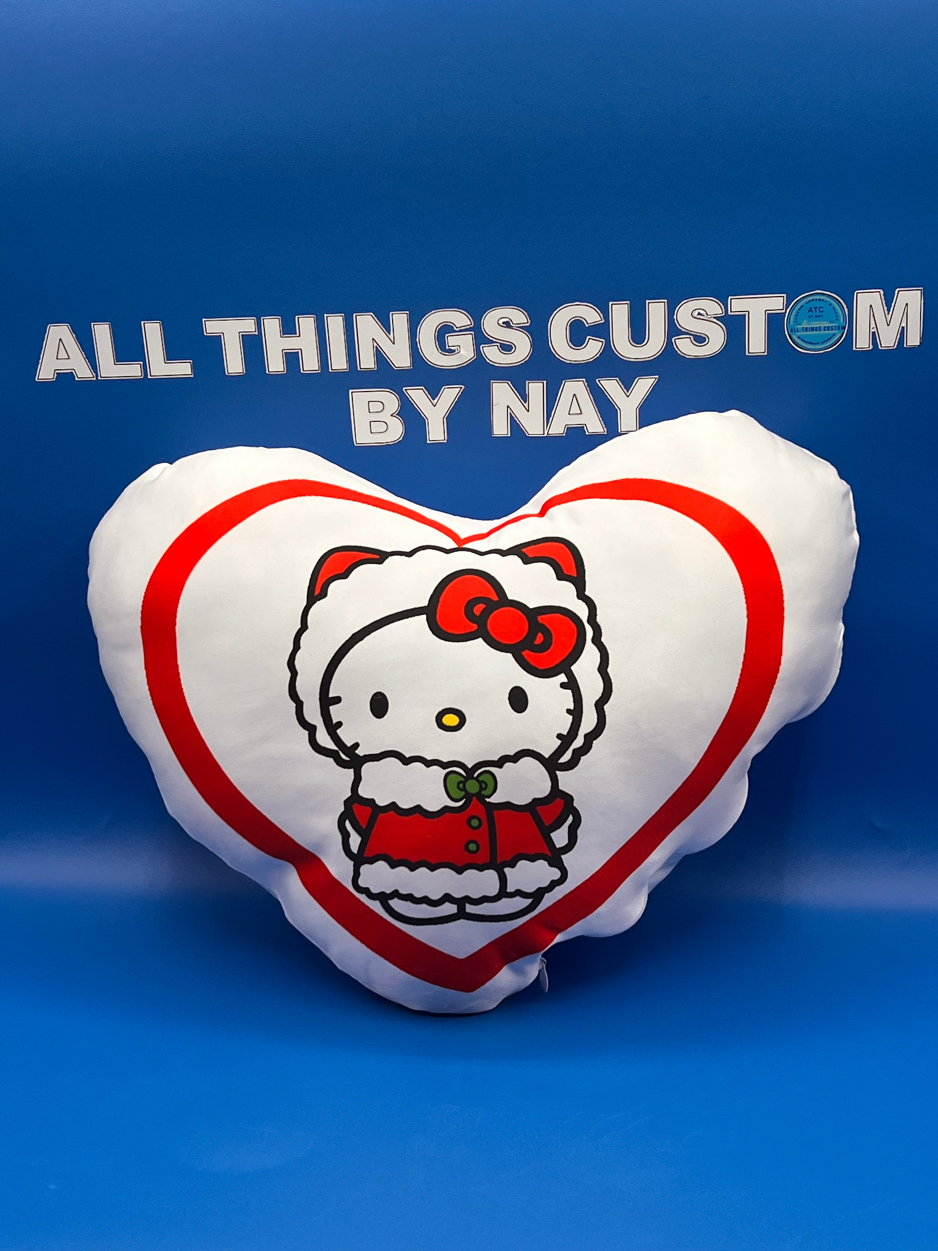 Christmas Hello Kitty Heart-Shaped Pillow