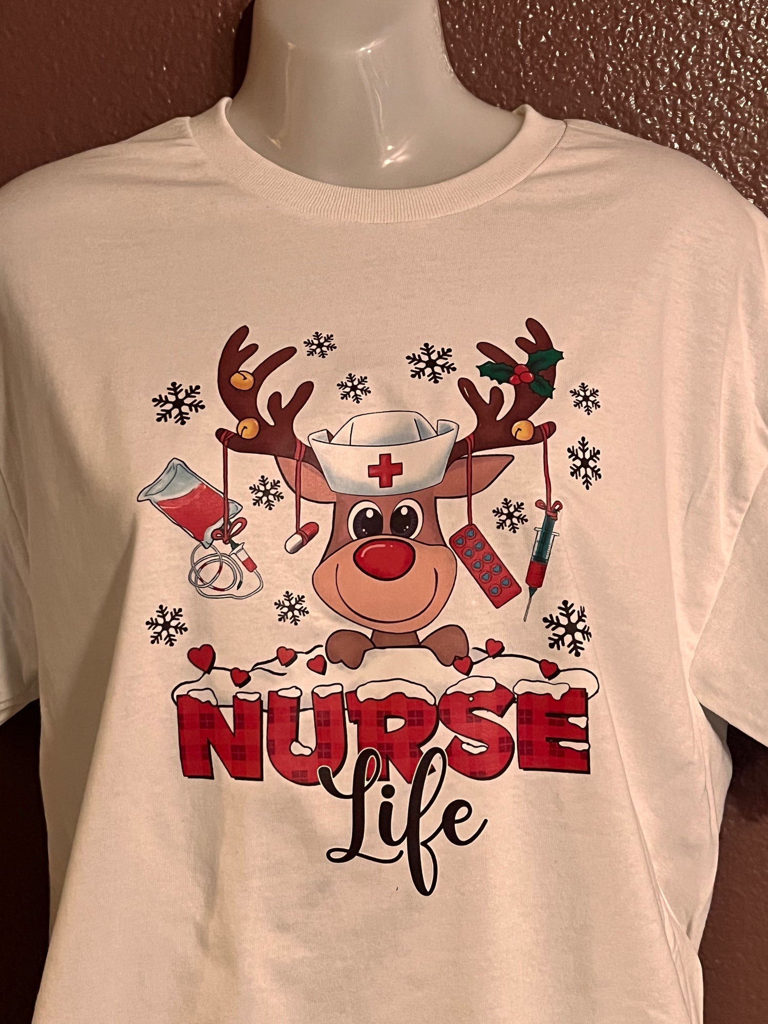T-Shirt with Nurse Life Design