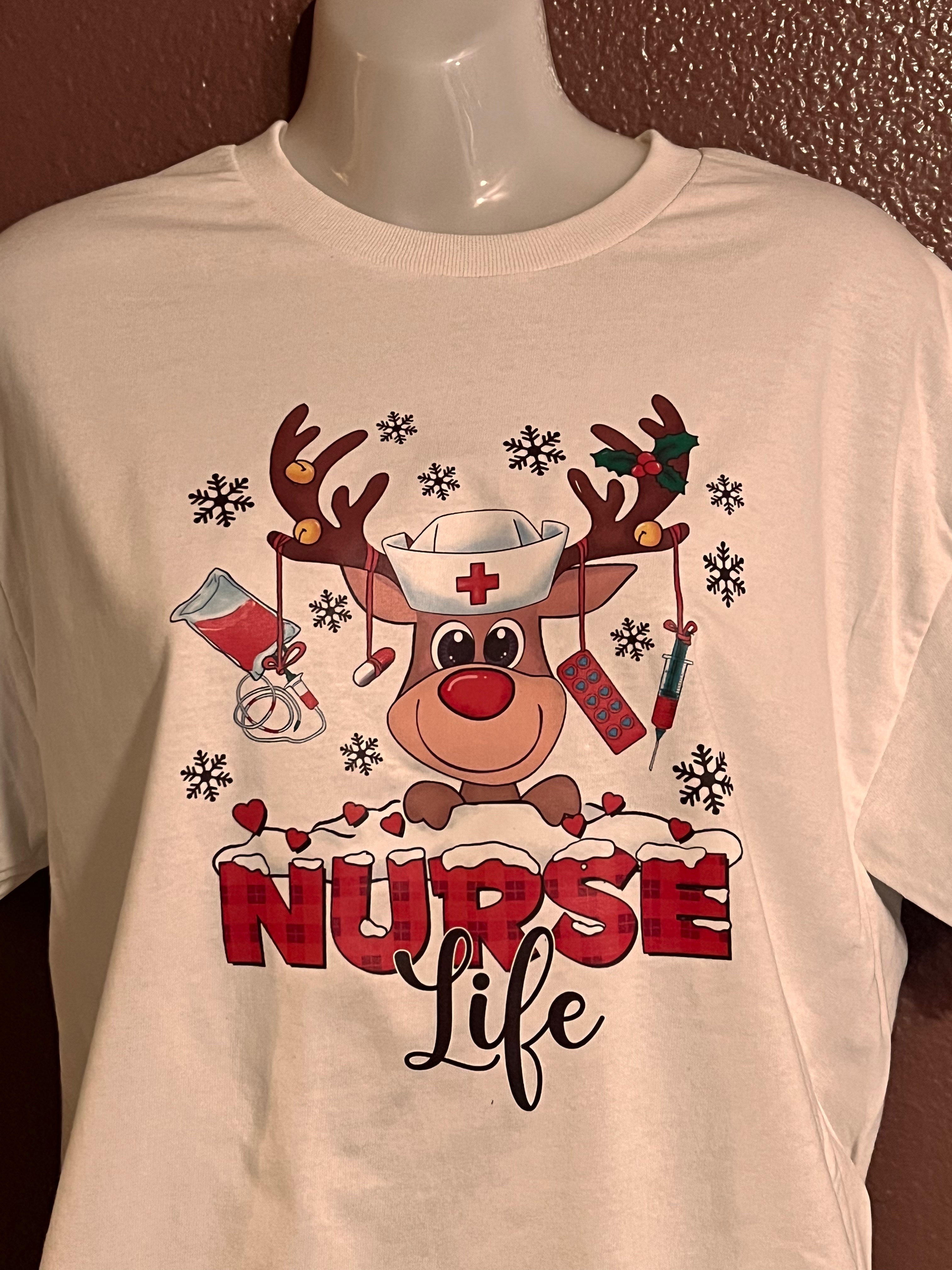T-Shirt with Nurse Life Design