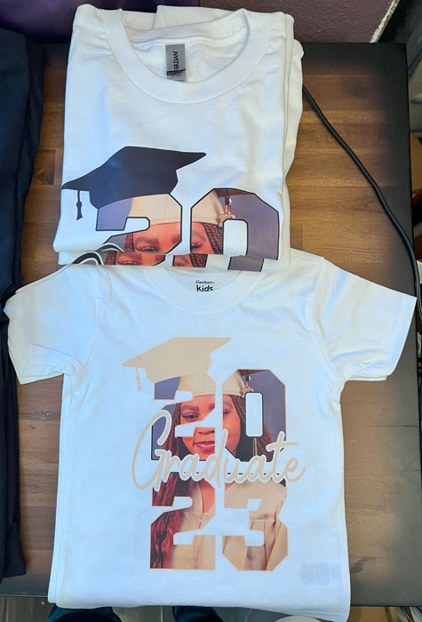 T-Shirt with 2023 Photo Graduation Graphic Design