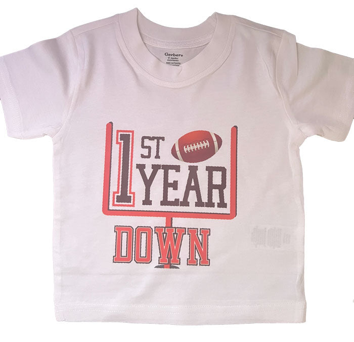 T-shirt with "1st Year Down Design