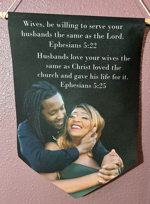 Ephesians 5:22 & 25 Wall Display Banner