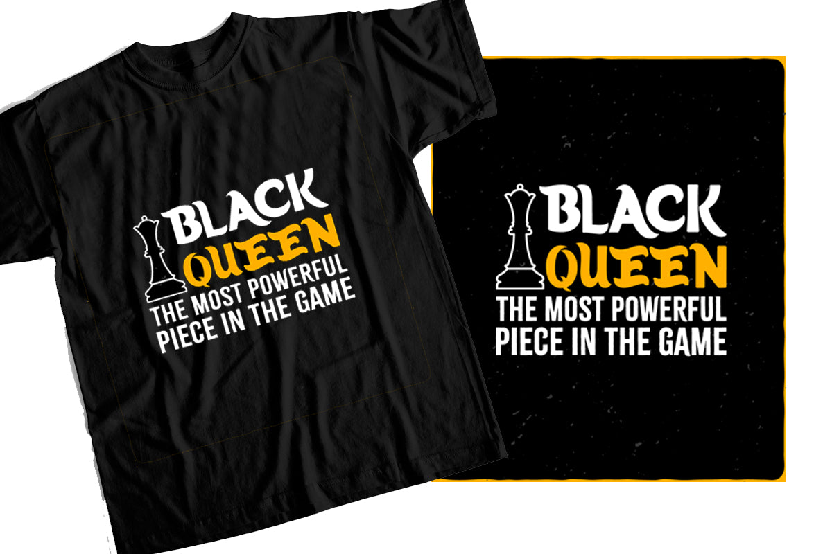 T-Shirt with Black Queen Graphic
