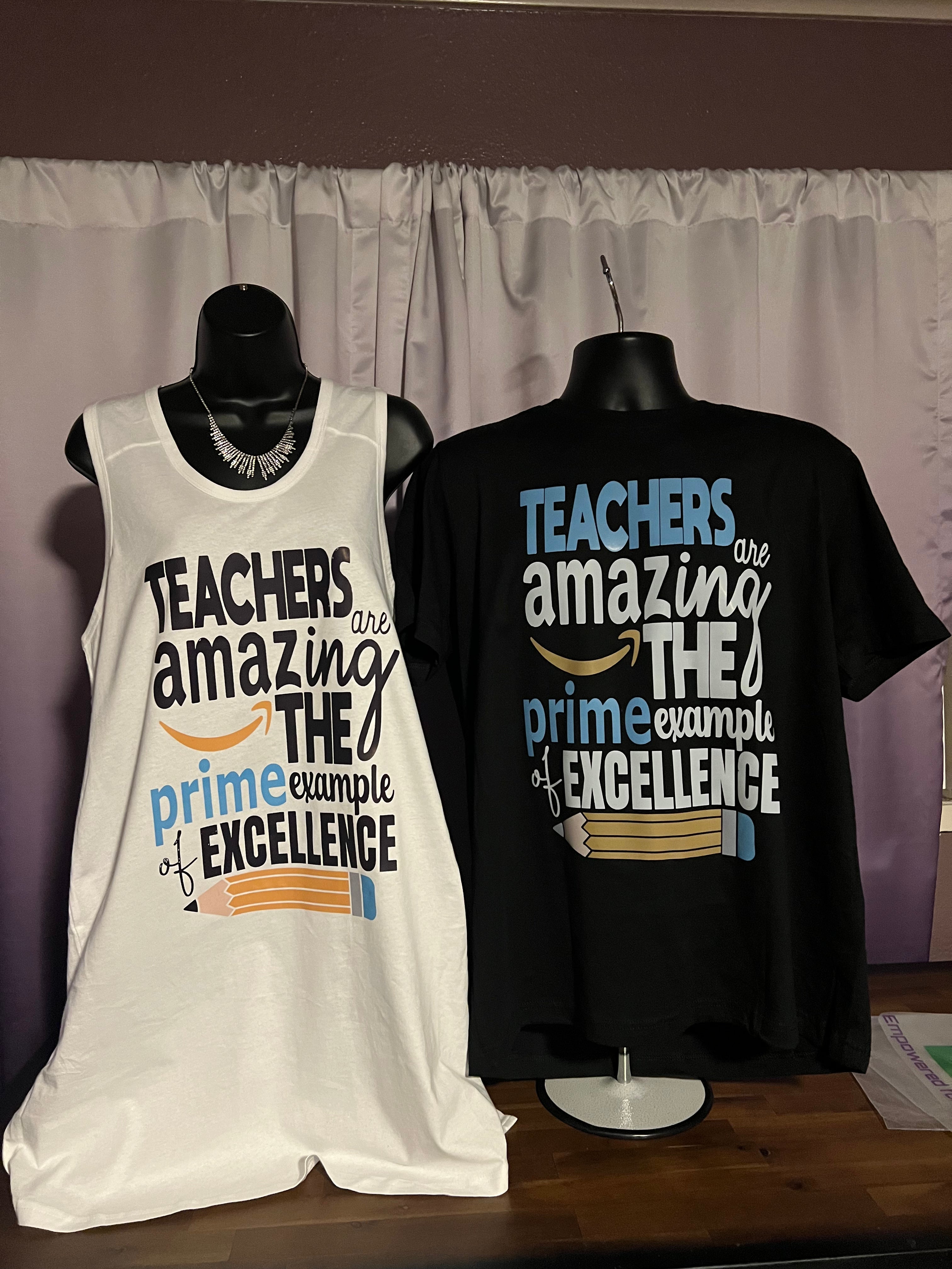 T-shirt and T-Shirt dress with Amazing Teacher Graphic Design