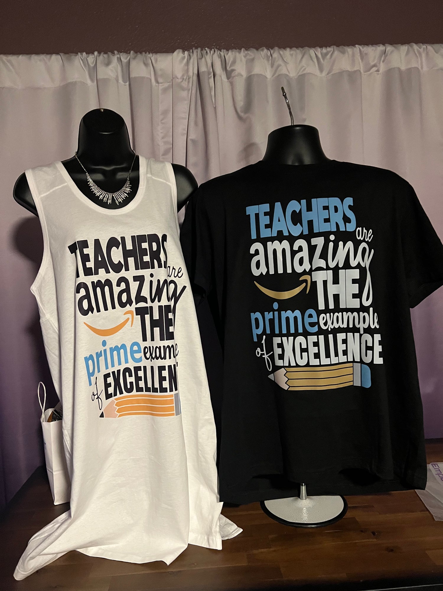T-shirt and T-Shirt dress with Amazing Teacher Graphic Design