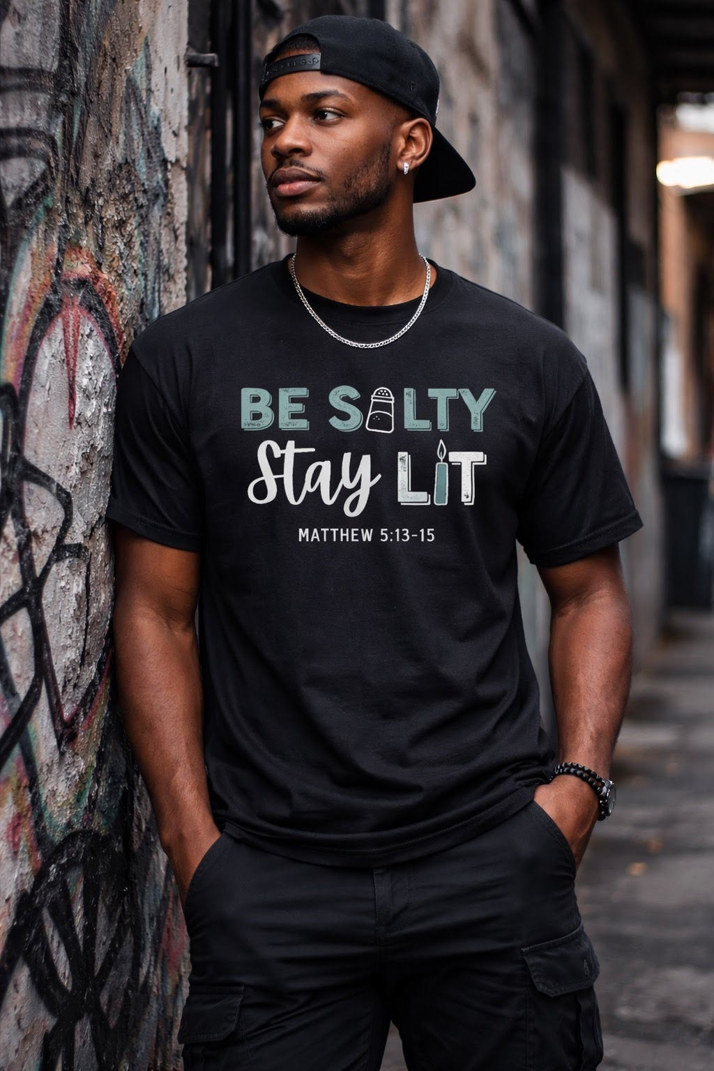 🧂✨ Be Salty. Stay Lit. – Christian Streetwear Tee