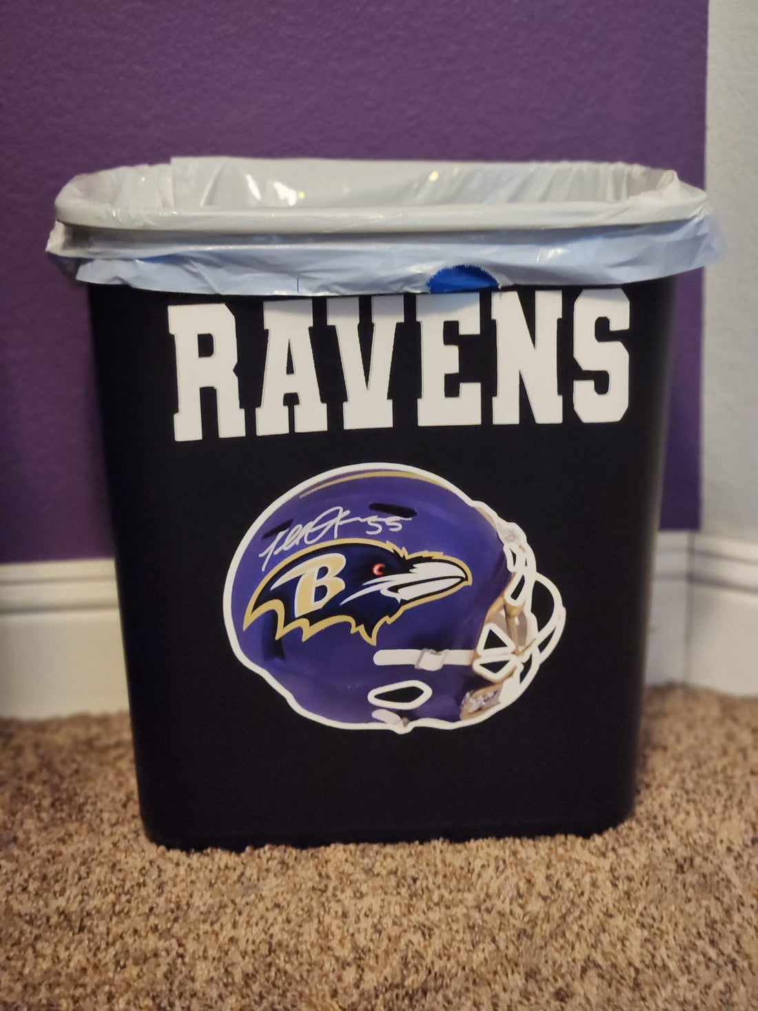Customizable Baltimore Ravens 7-Gallon Wastebasket Space-Saving Trash Can