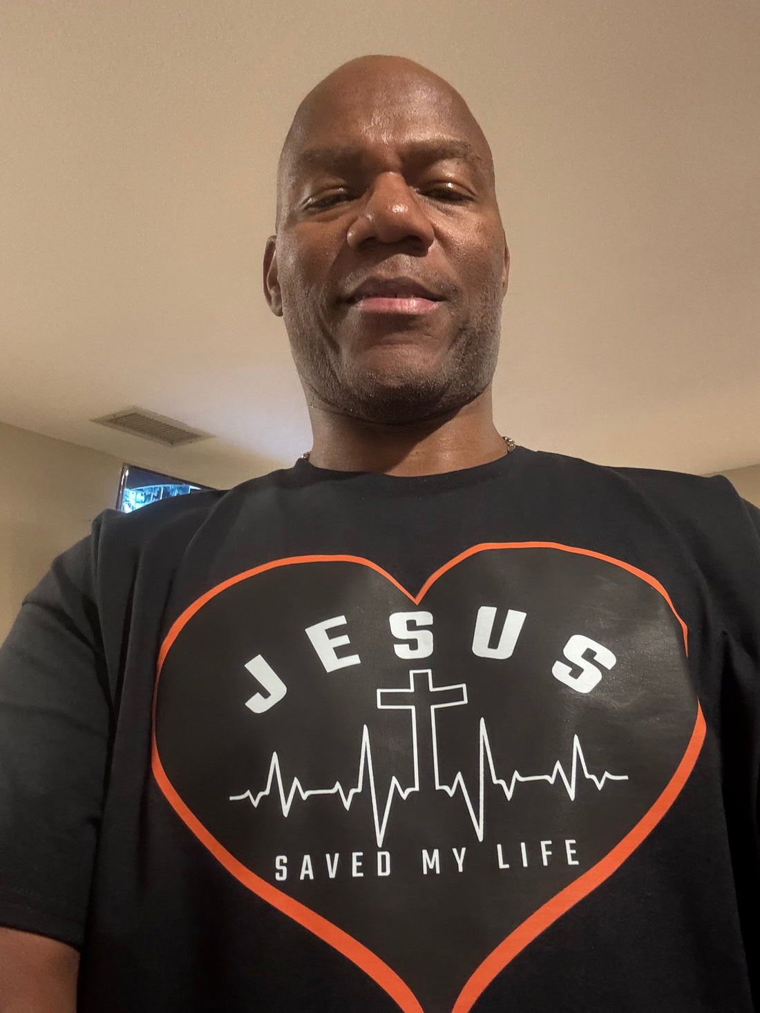 T-shirt with Jesus Saved my Life Design