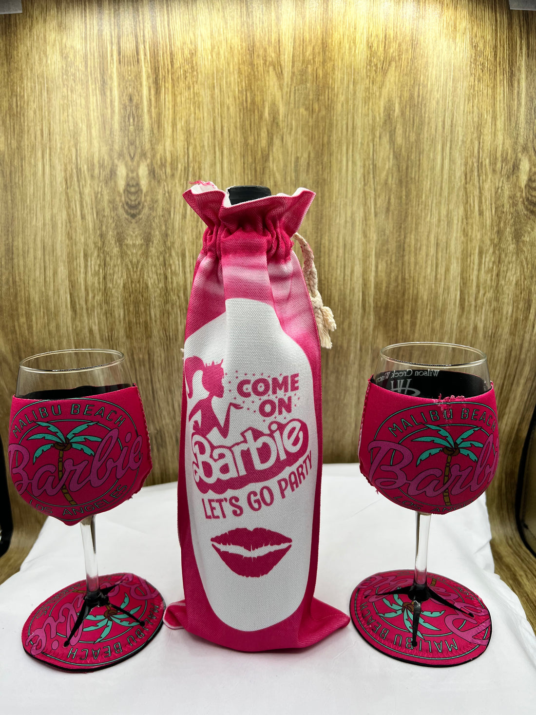 Barbie Wine Bottle Customized Gift Bag with Drawstring