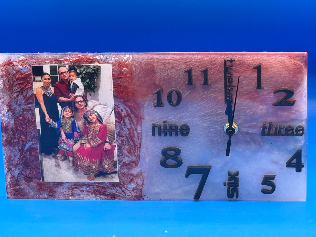 Custom Resin Photo Clock