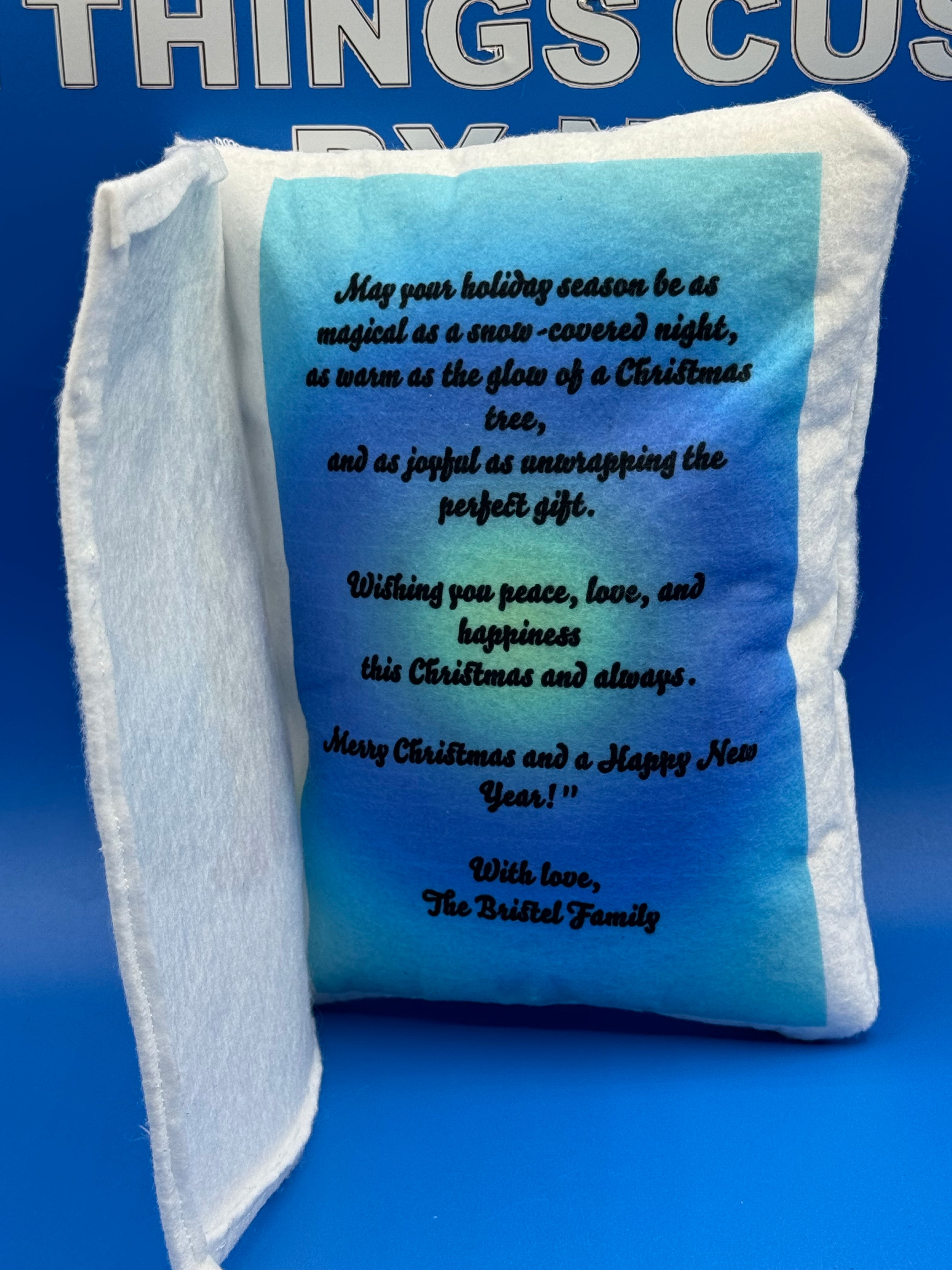 “Cozy Greetings: Christmas Card Pillows”