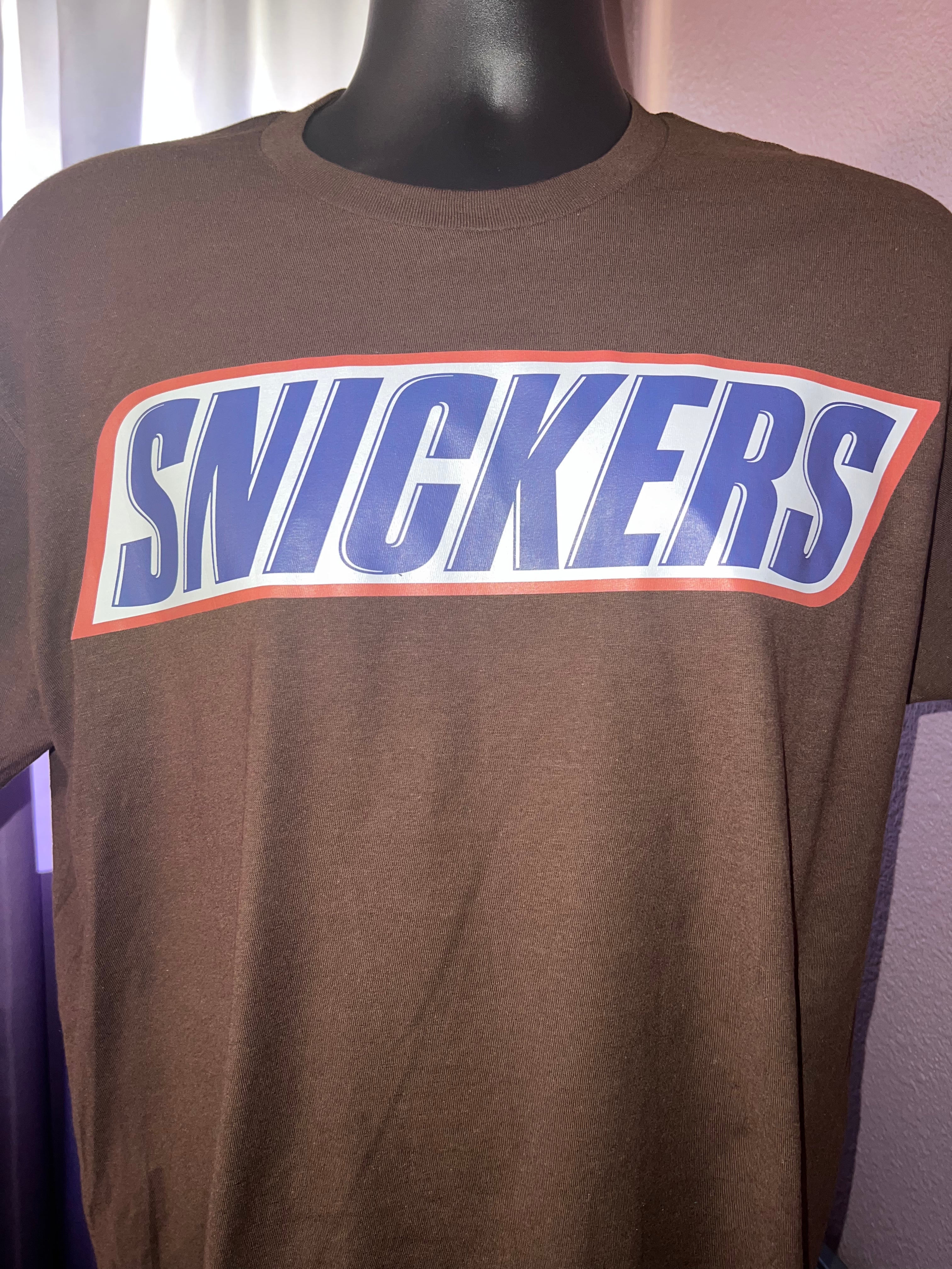 T-shirt with Snickers Graphic Design