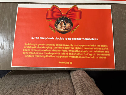 “Jesus Is the Reason for the Season” Premium Canvas Table Runner &amp; Story Placemat Set