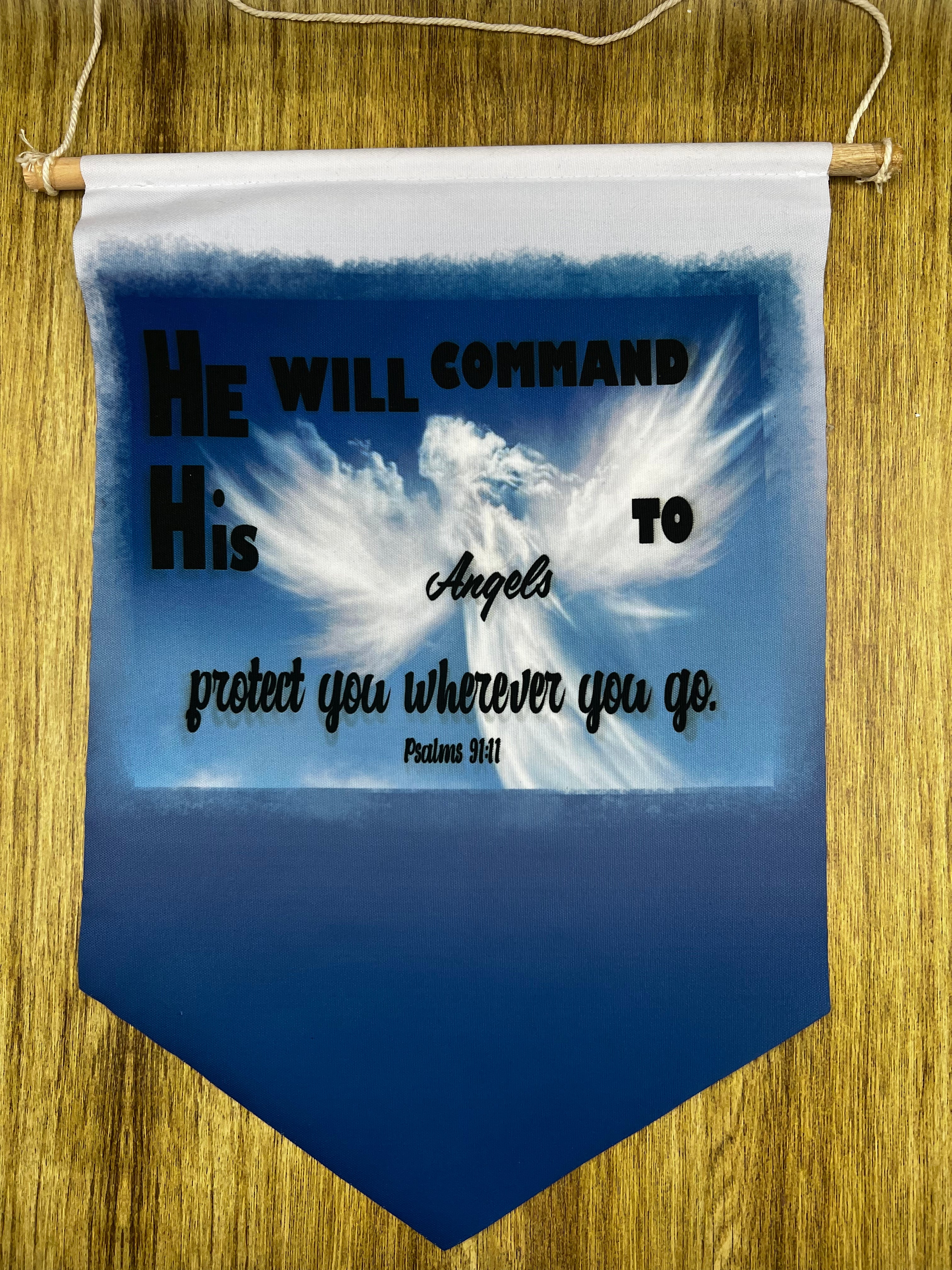 Psalms 91:11 Wall Display Banner