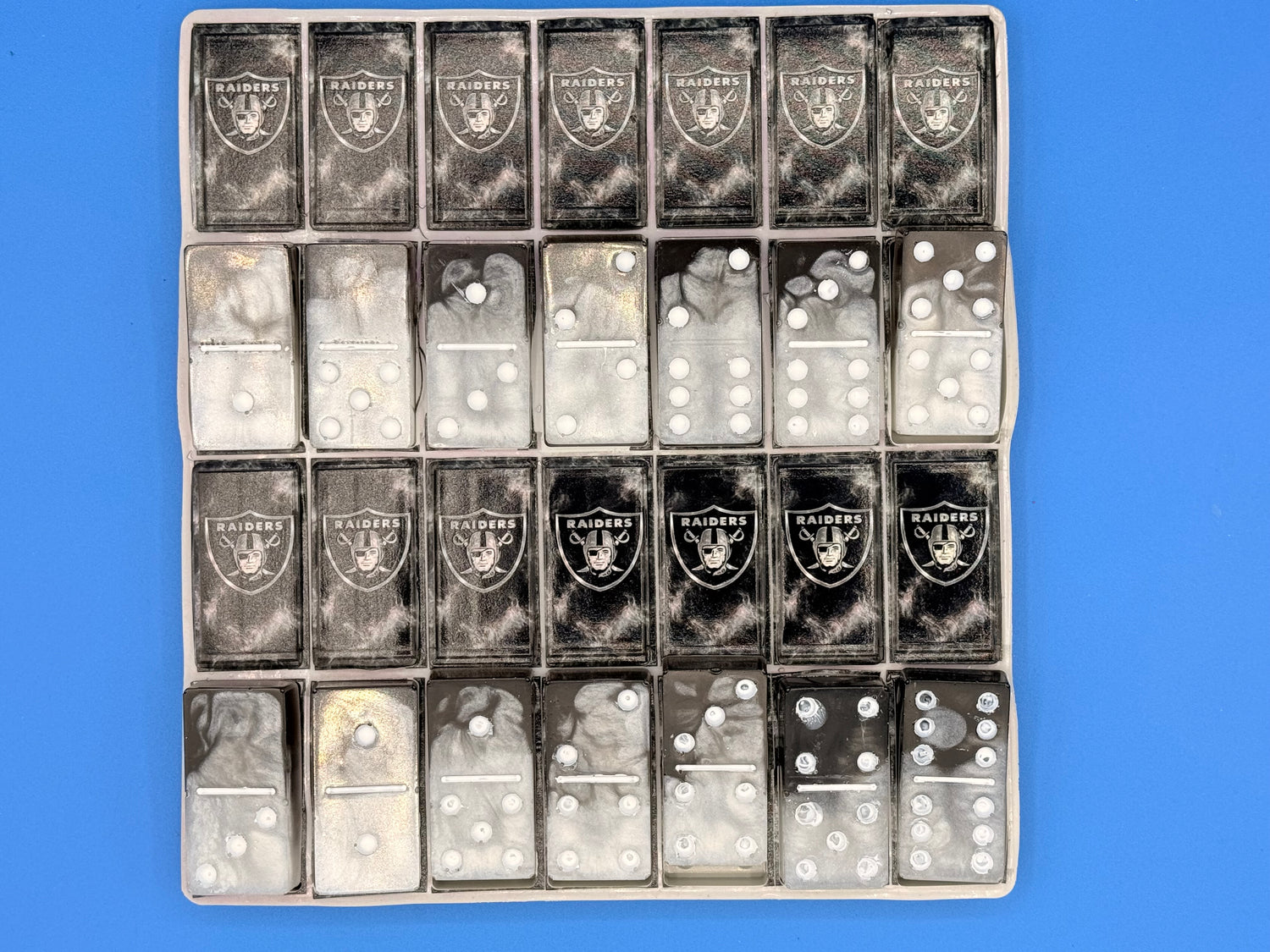 Custom Raiders-Inspired Dominoes Set