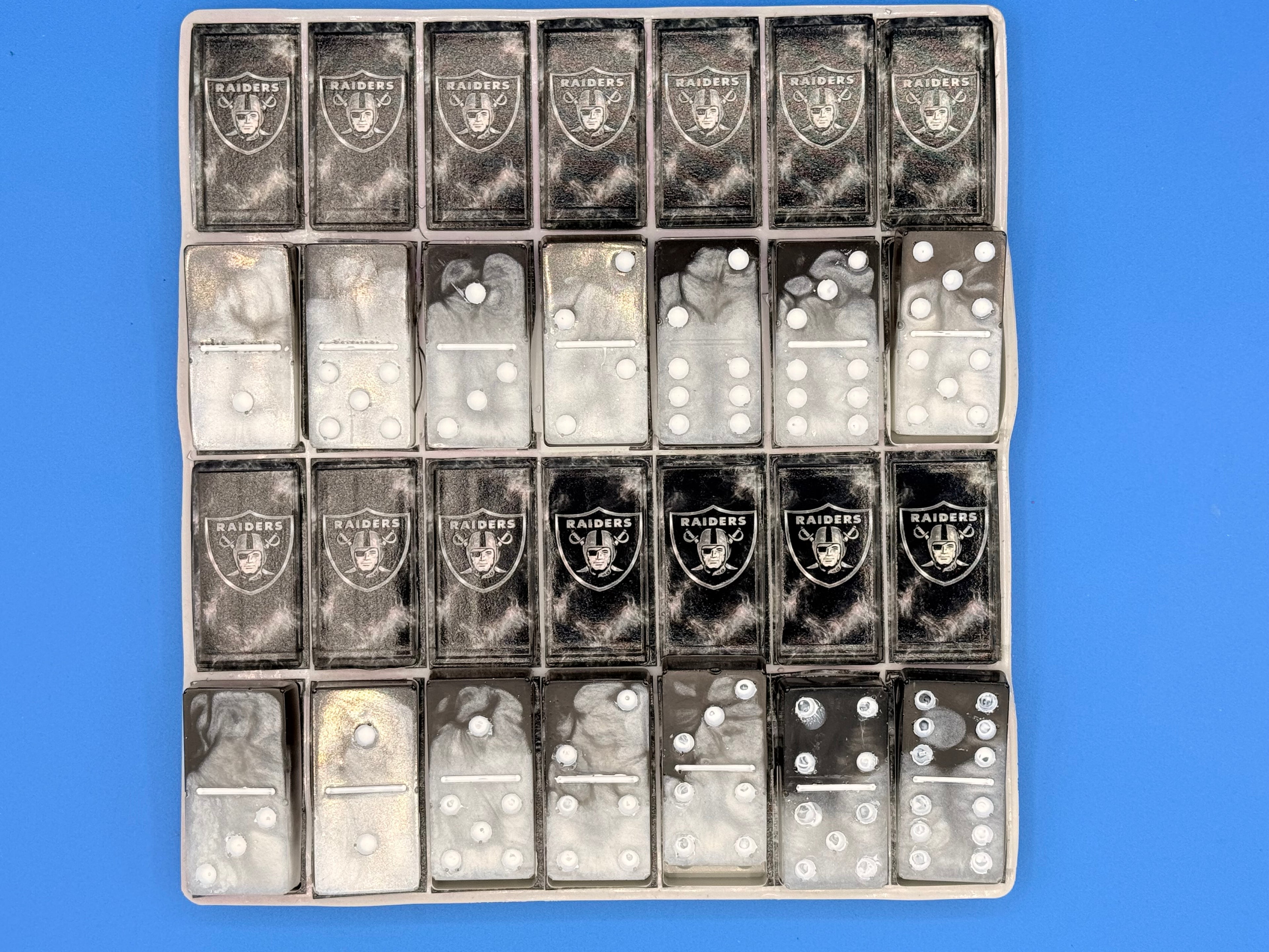 Custom Raiders-Inspired Dominoes Set