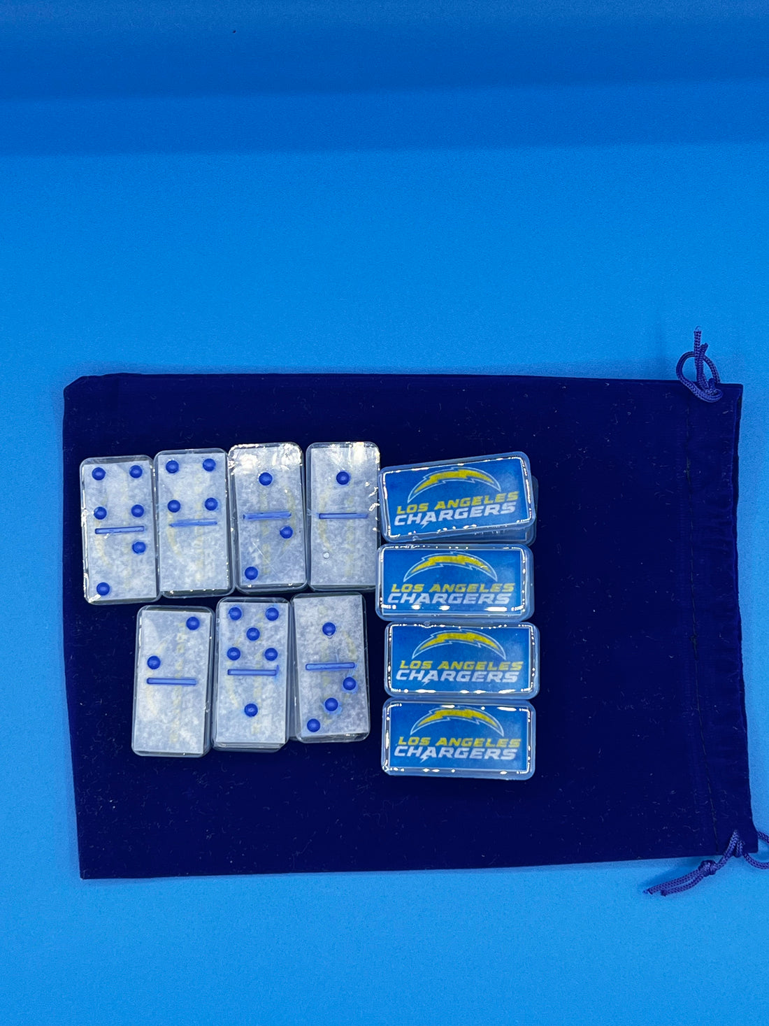 Dominoes with LA Chargers Custom Design