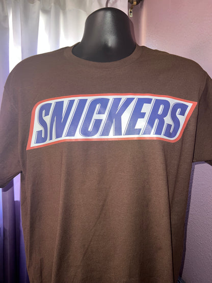 T-shirt with Snickers Graphic Design