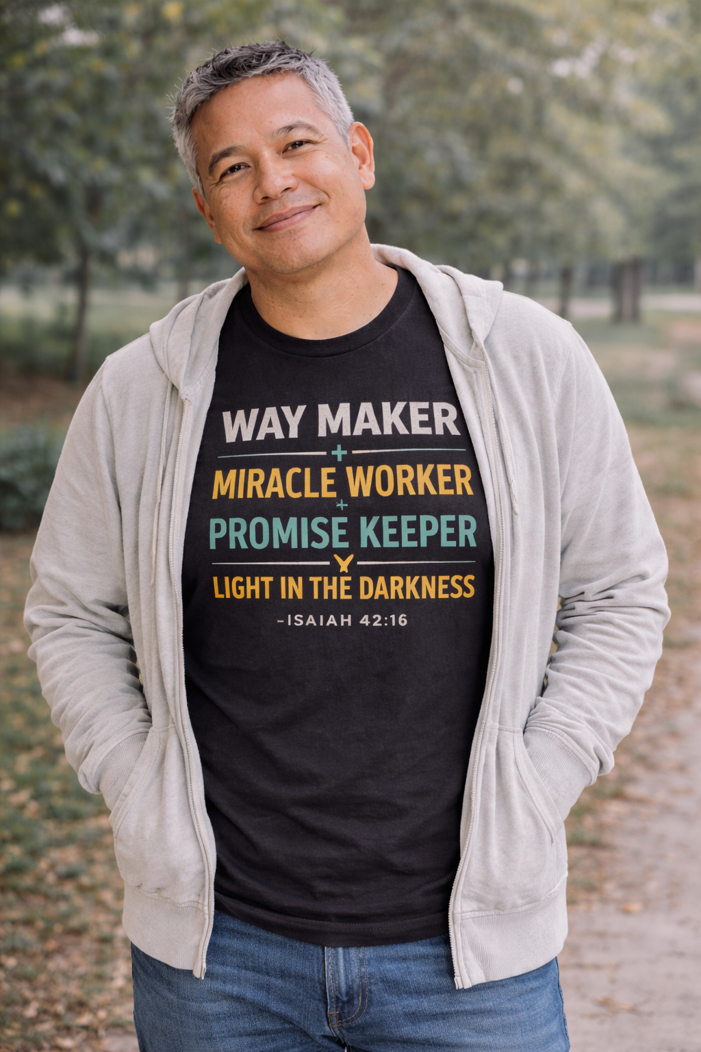 🌟 Way Maker – Christian T-Shirt (Isaiah 42:16)