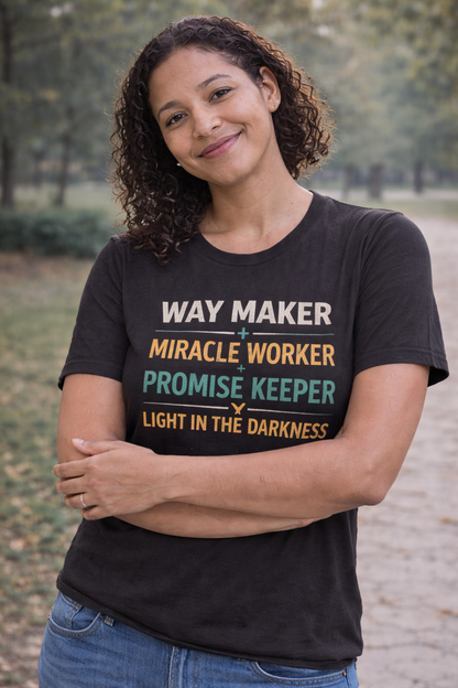 🌟 Way Maker – Christian T-Shirt (Isaiah 42:16)