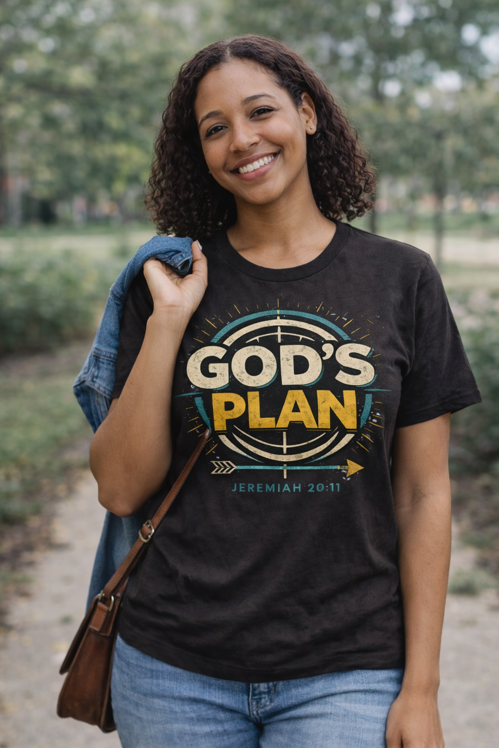 🎯 God’s Plan – Christian Scripture T-Shirt (Jeremiah 20:11)