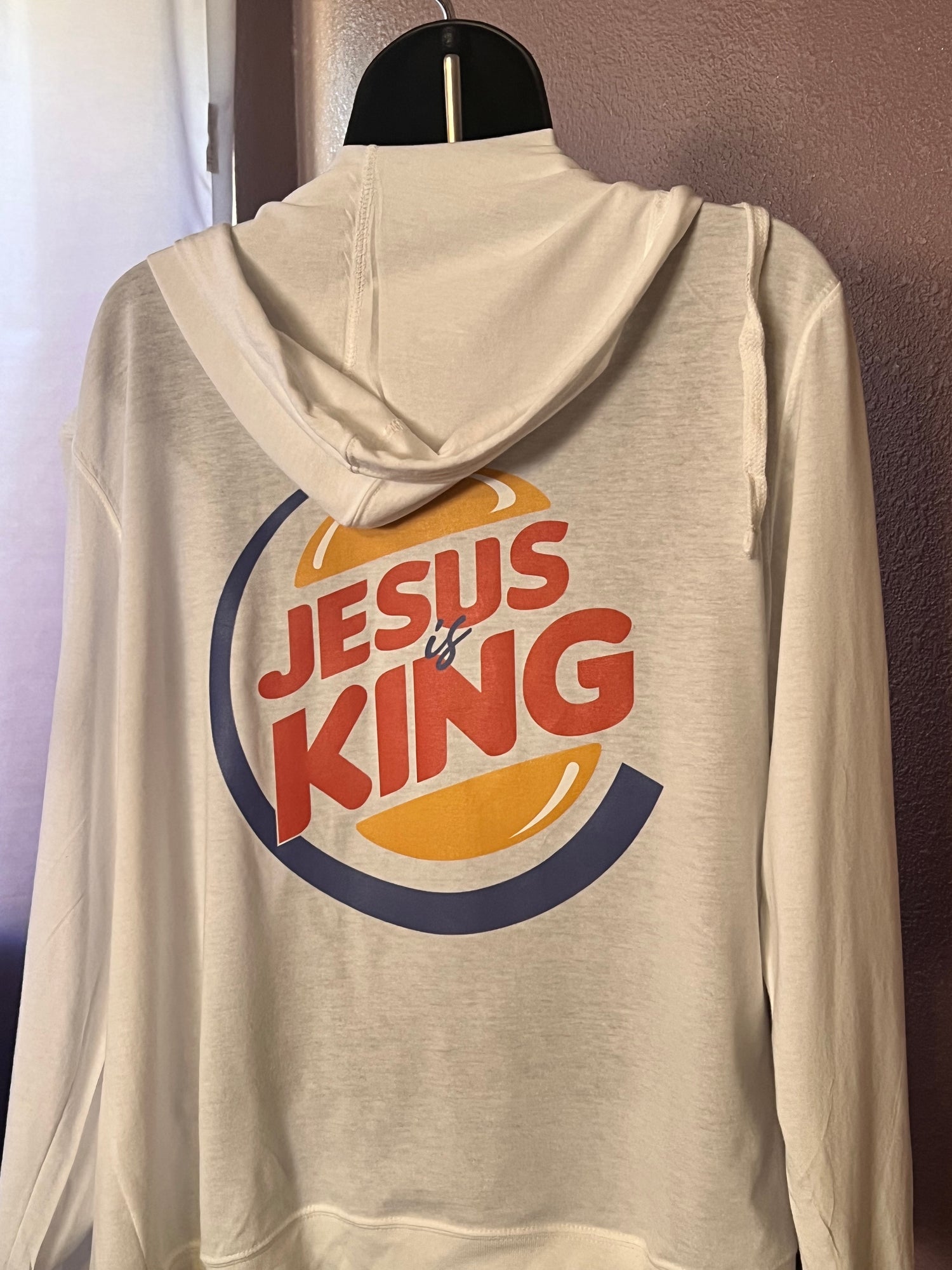 Summer Zippered Hoodie with  Jesus is King Design