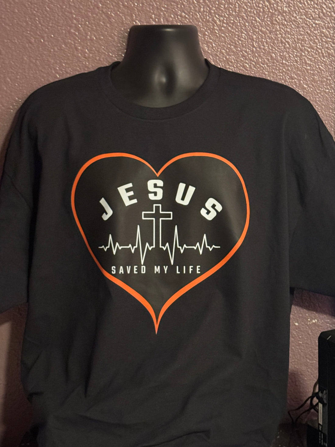 T-shirt with Jesus Saved my Life Design