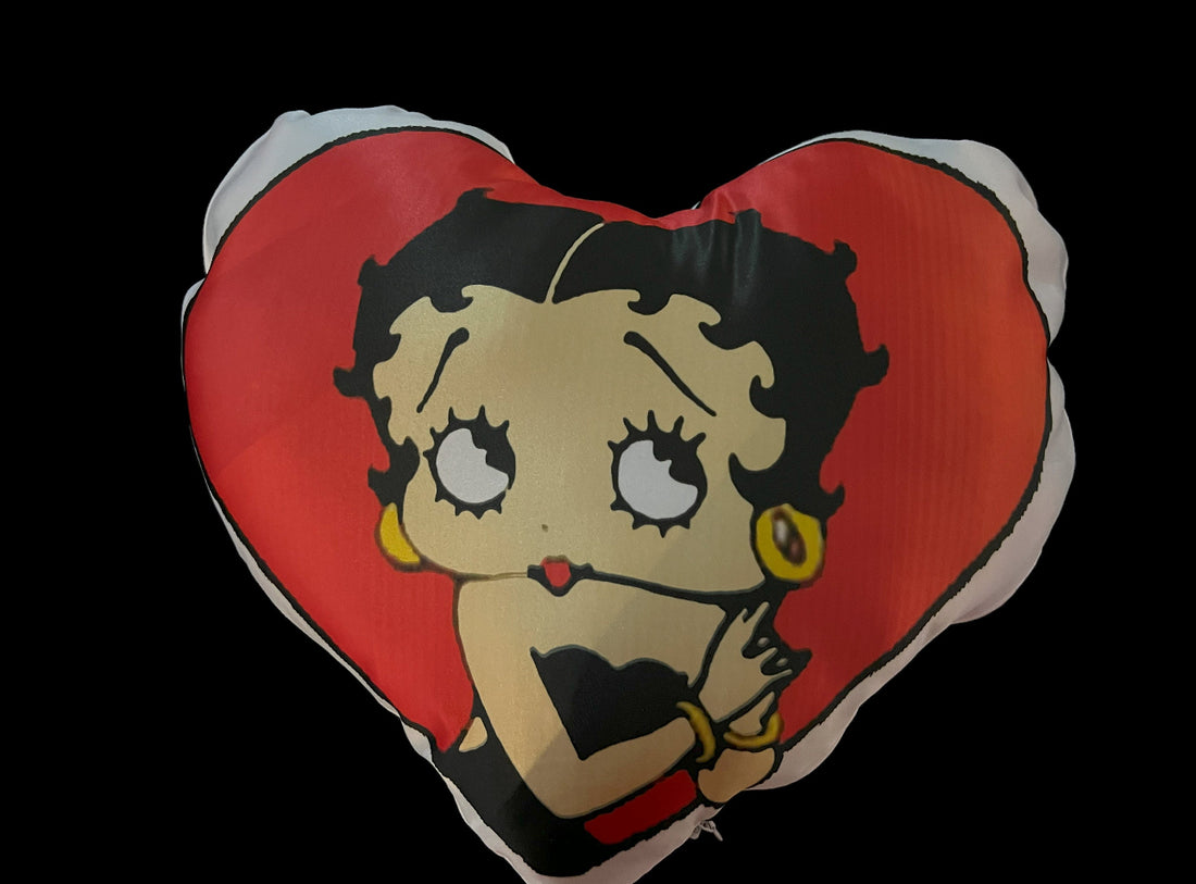 Betty Boop Heart-Shaped Pillow