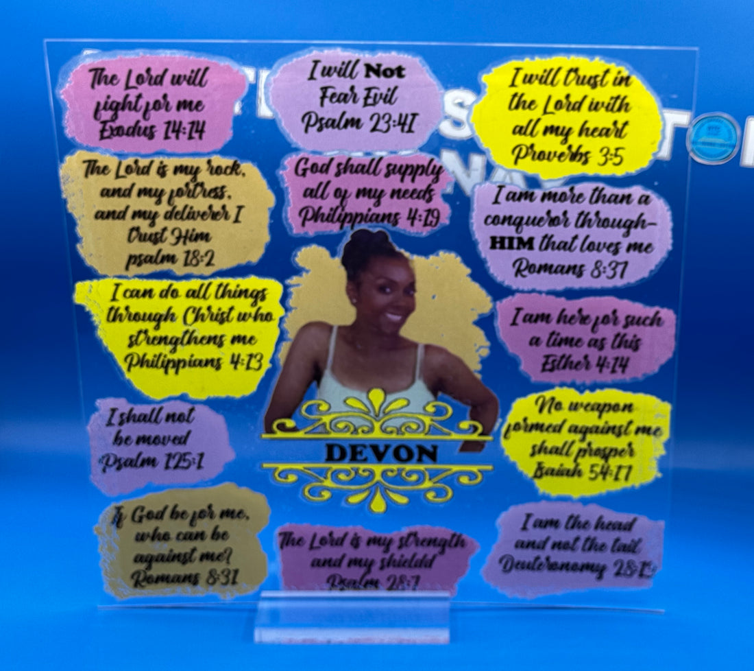 Personalized Acrylic Scripture Plaque – Custom Faith Gift