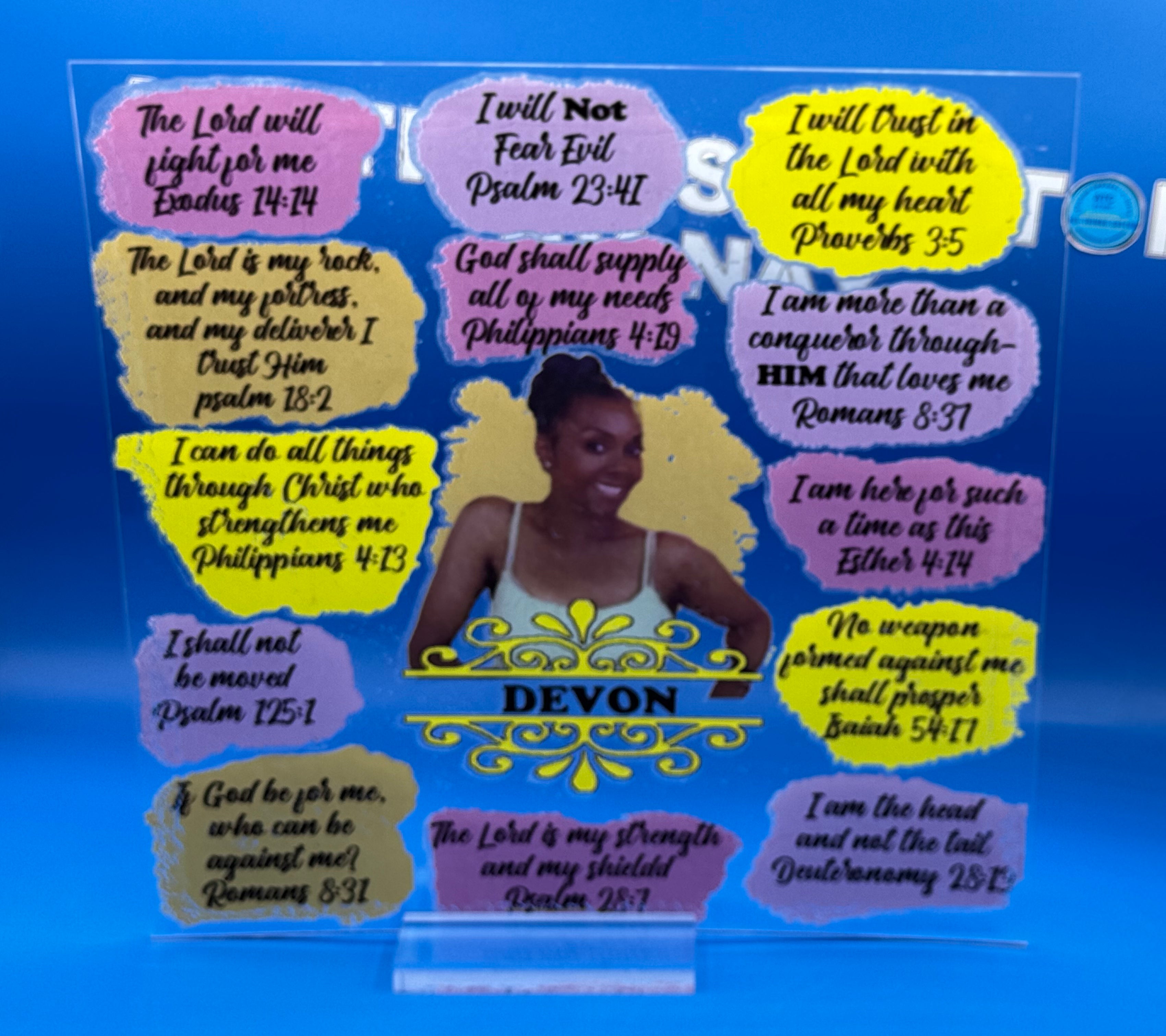 Personalized Acrylic Scripture Plaque – Custom Faith Gift