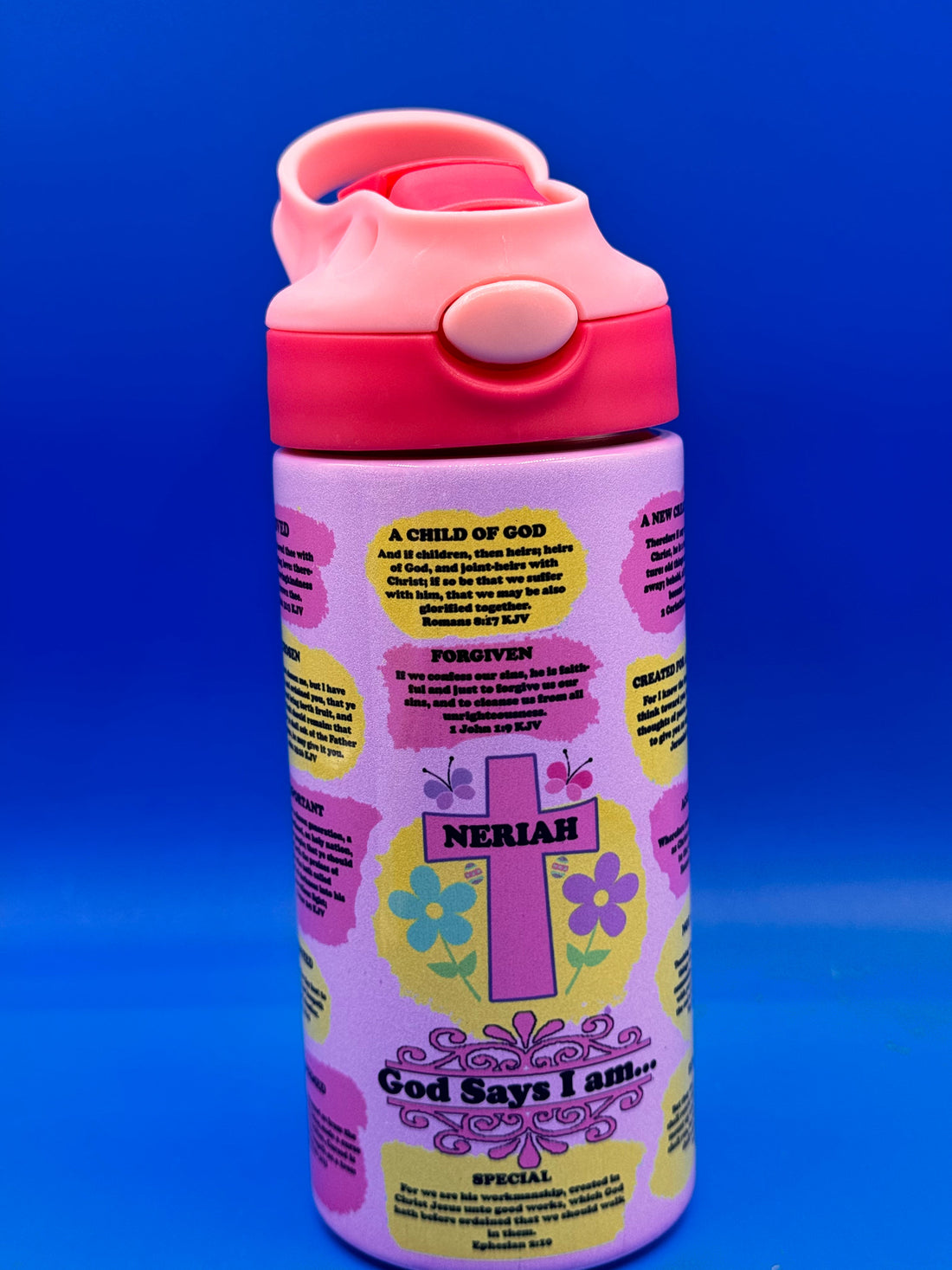 12 oz. Kids My Affirmation Water Bottle/Sippy Cup Kids Tumbler