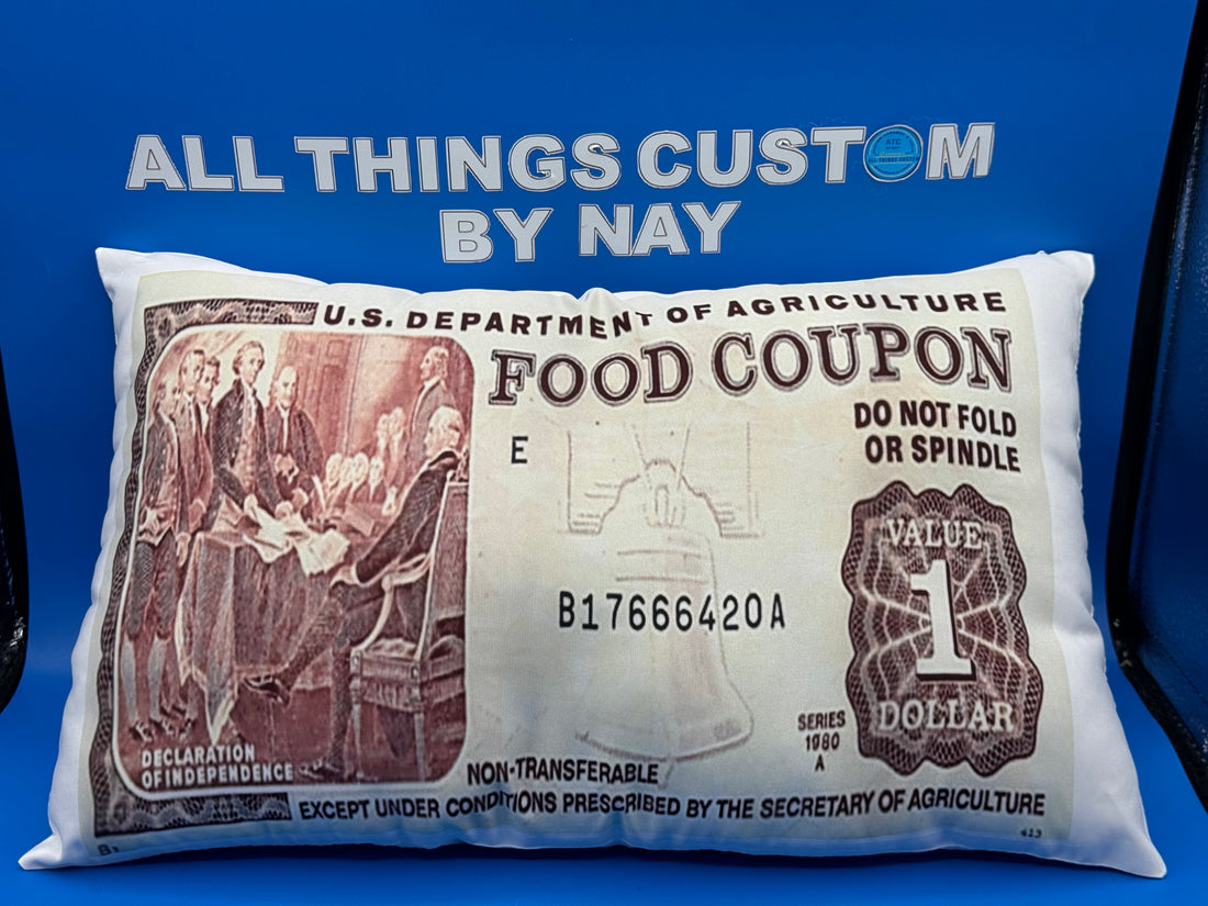 $1 Dollar Foodstamp Pillow