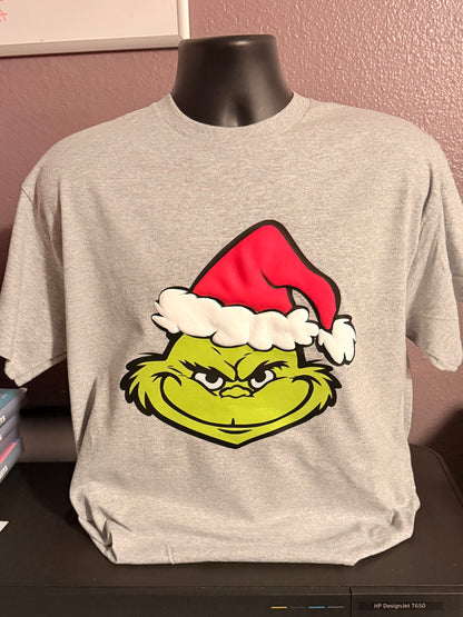 T-Shirt with 3D Puff Vinyl Grinch Design For Kids